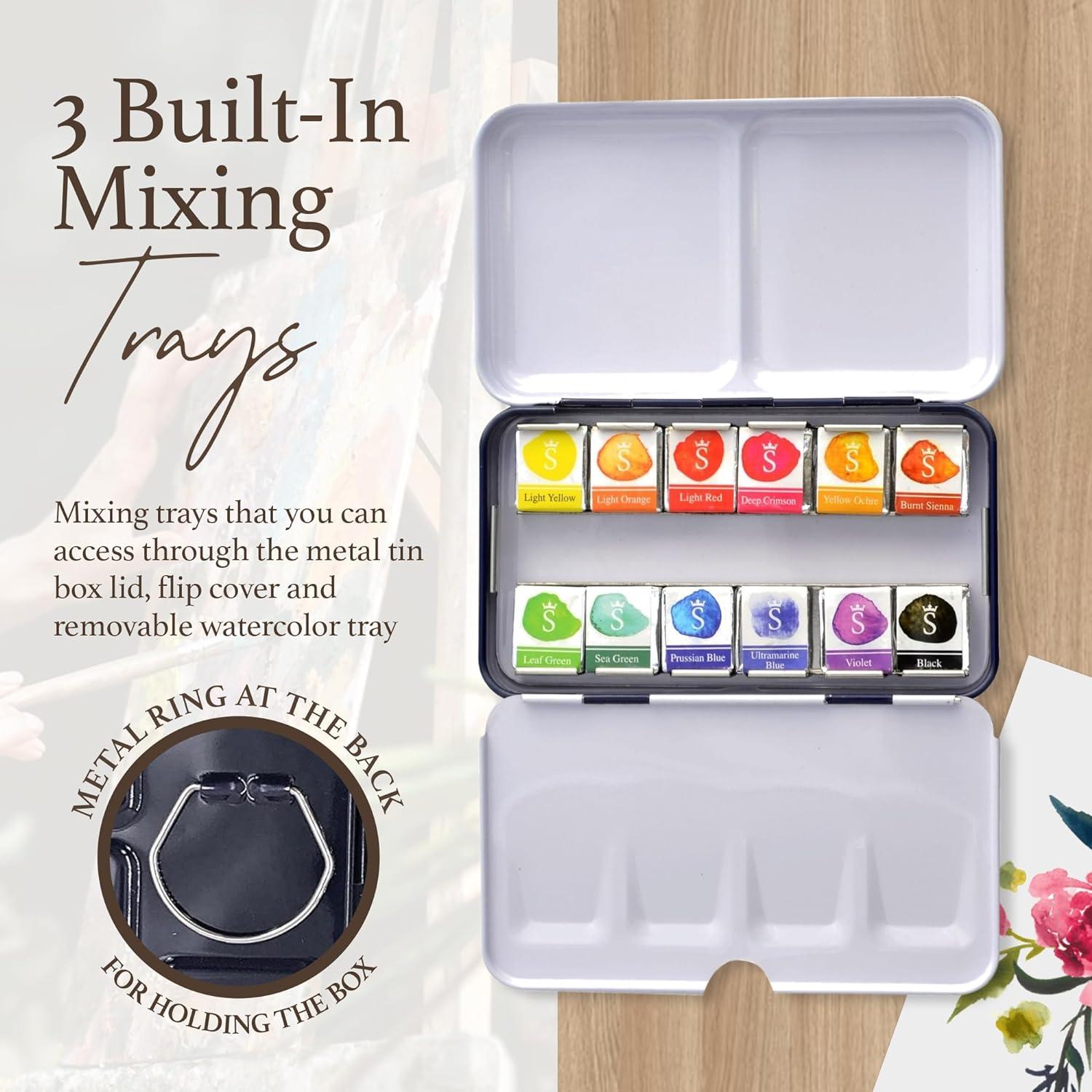 Set de Acuarelas SCHPIRERR FARBEN - 12 Colores Brillantes