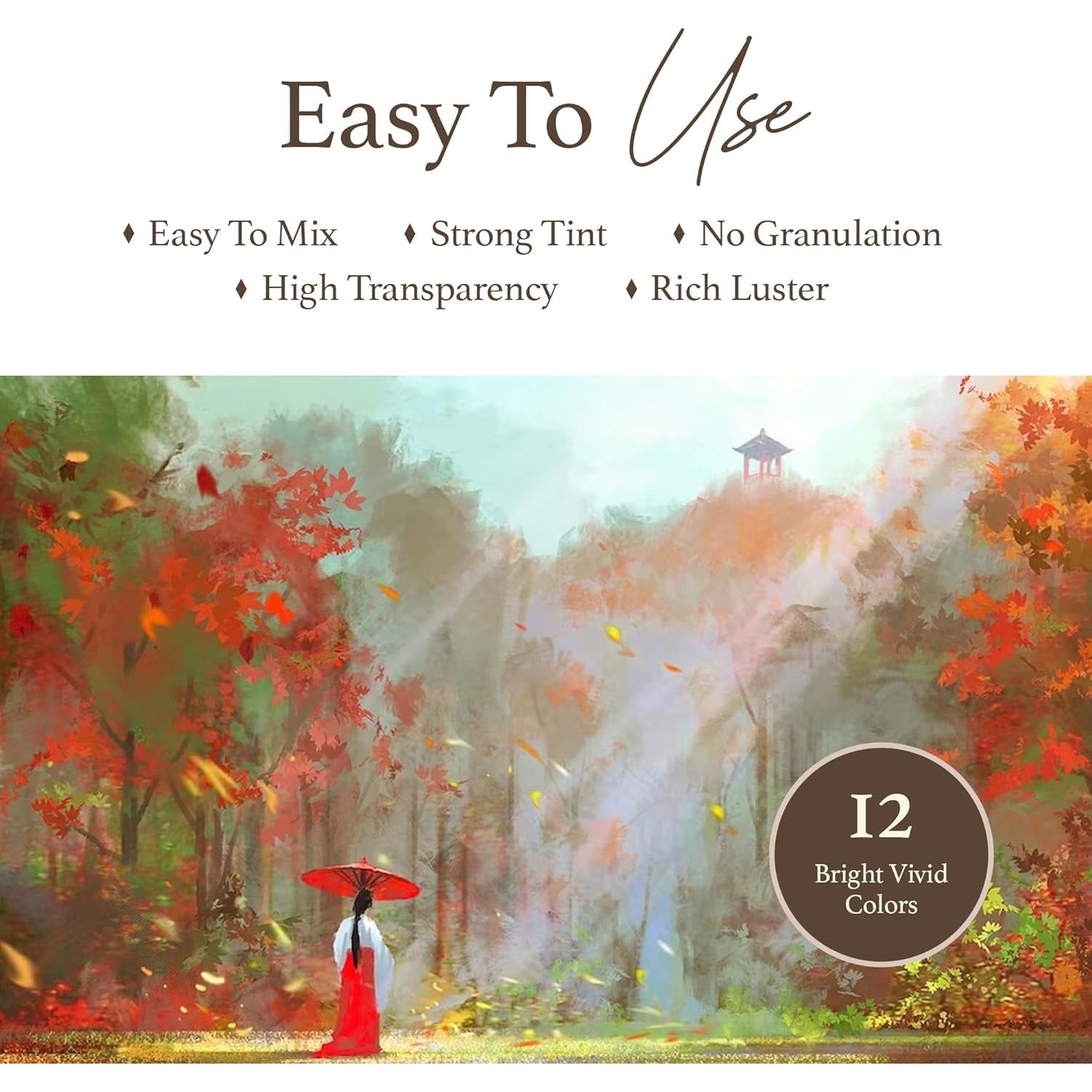 Set de Acuarelas SCHPIRERR FARBEN - 12 Colores Brillantes