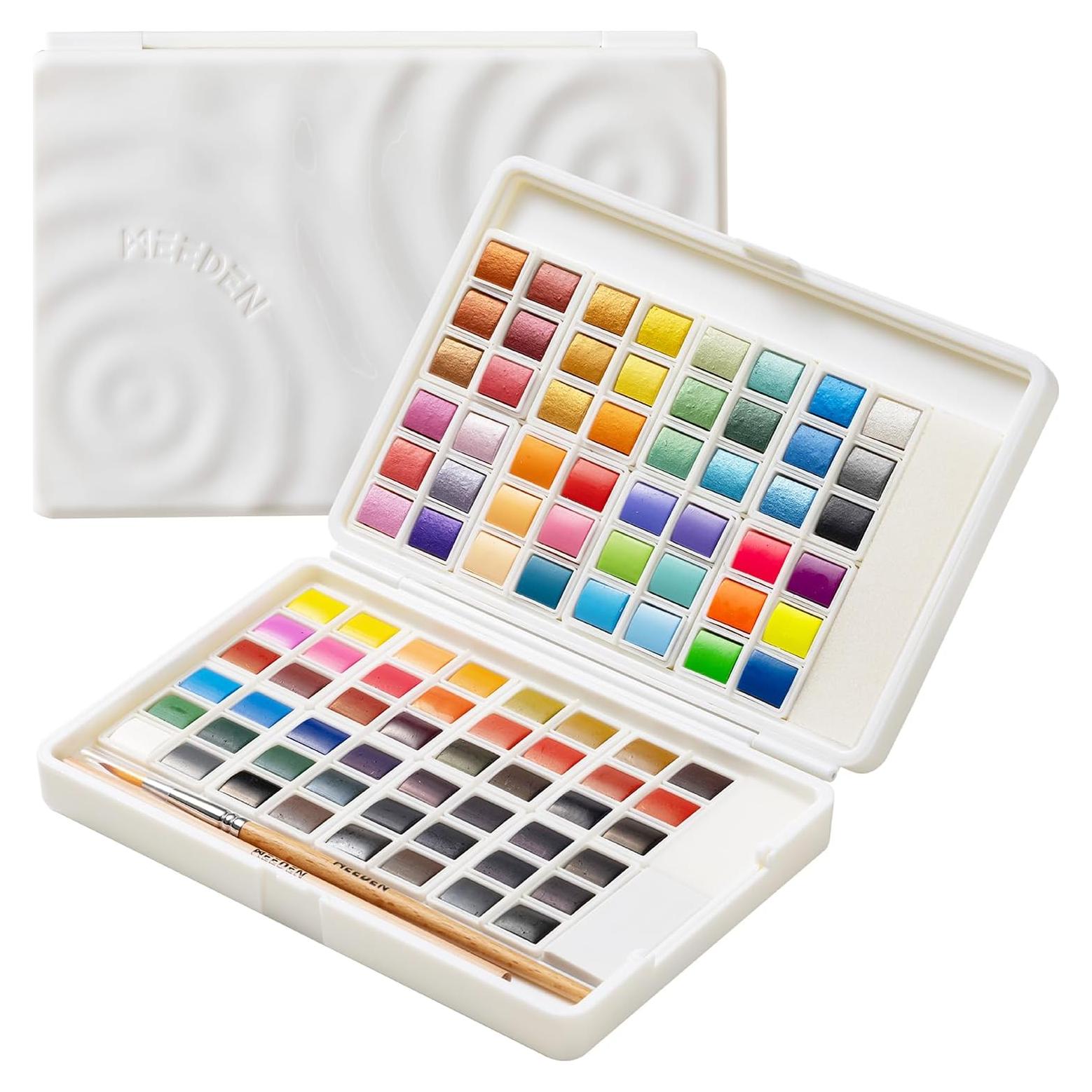 Juego de Pintura Acuarela MEEDEN 96 Colores Portátil