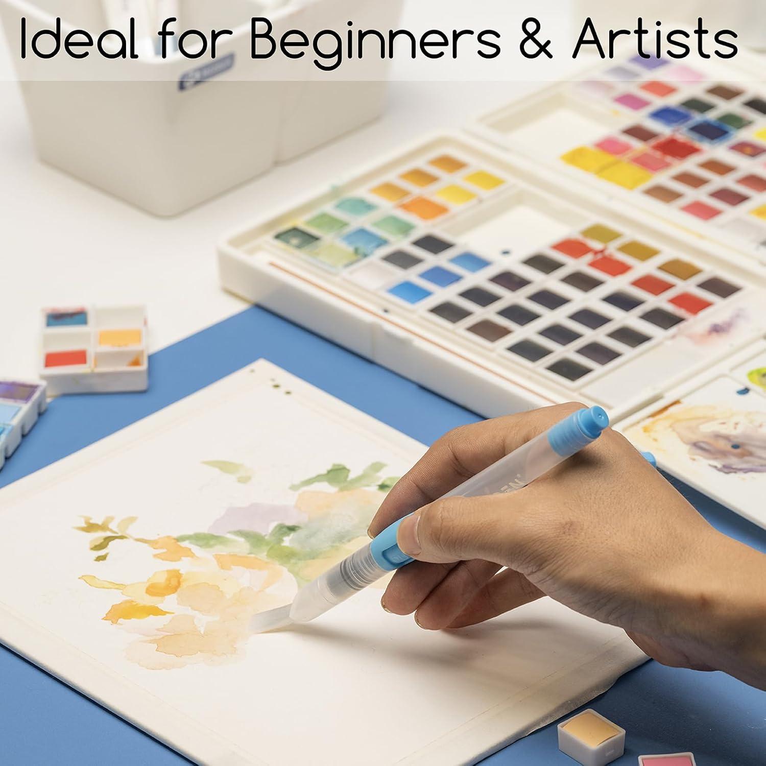 Juego de Pintura Acuarela MEEDEN 96 Colores Portátil