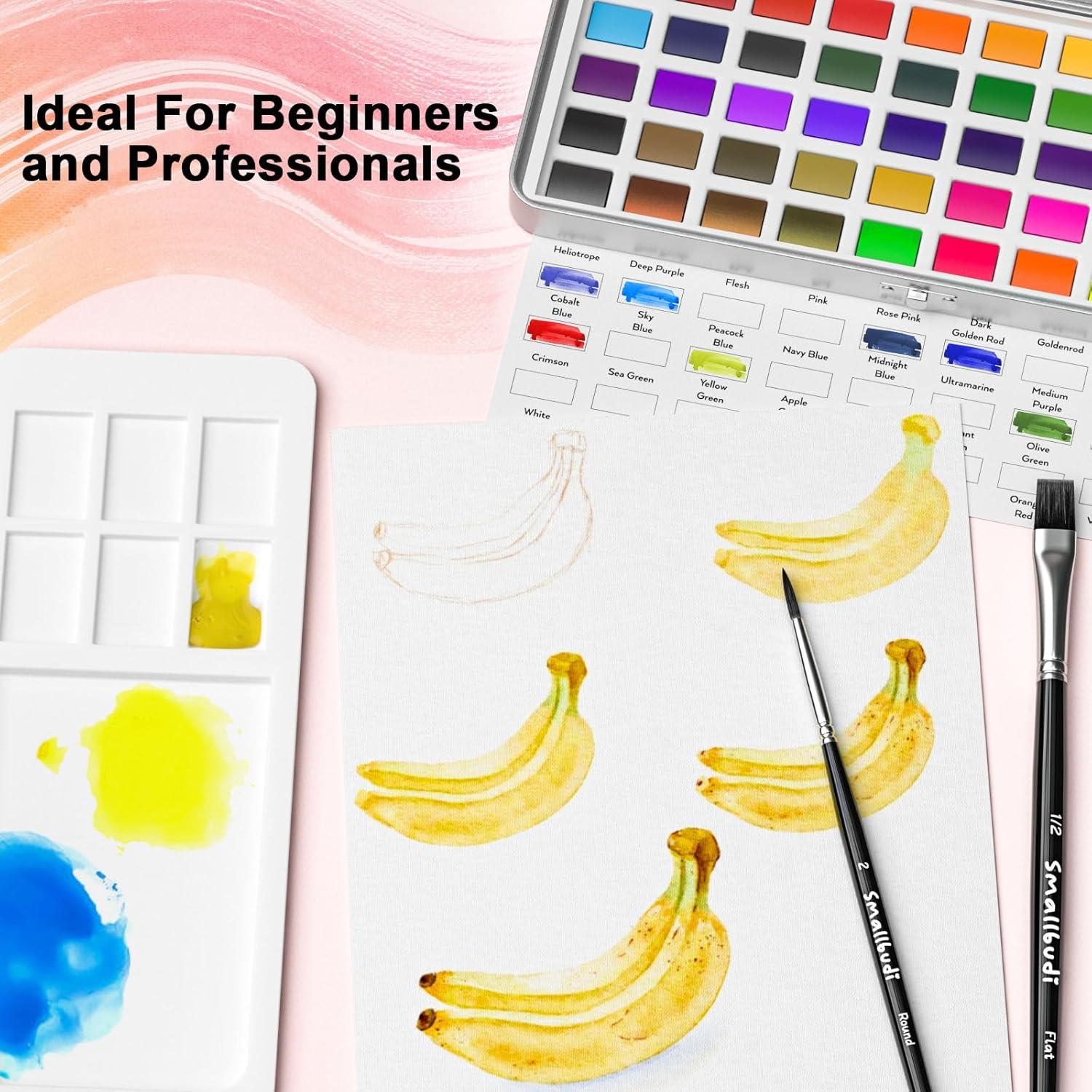 Juego de Pinturas Acuarelables Smallbudi 168 Colores con Accesorios