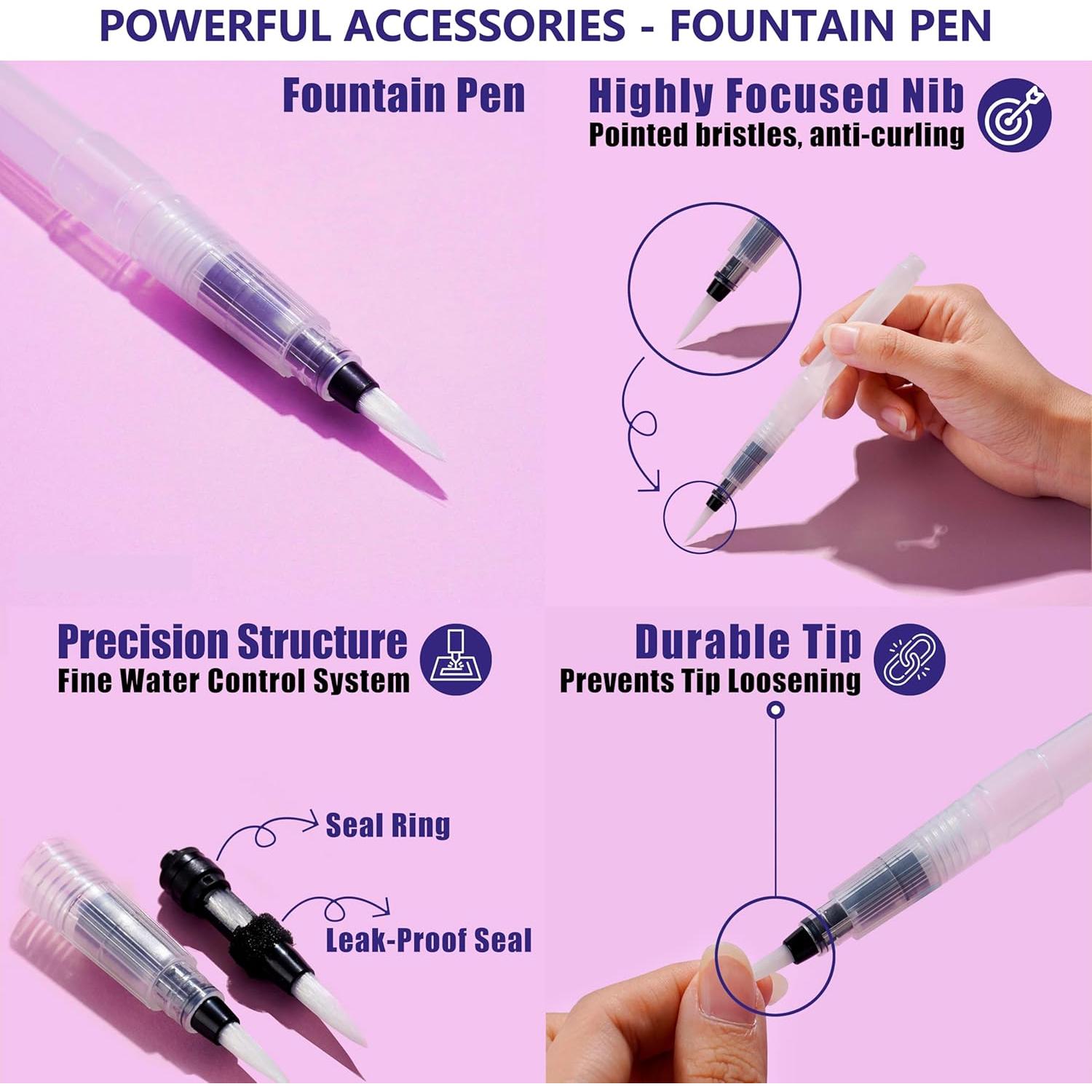 Juego de Pinturas Acuareladas Artdecool 50 Colores con Pinceles