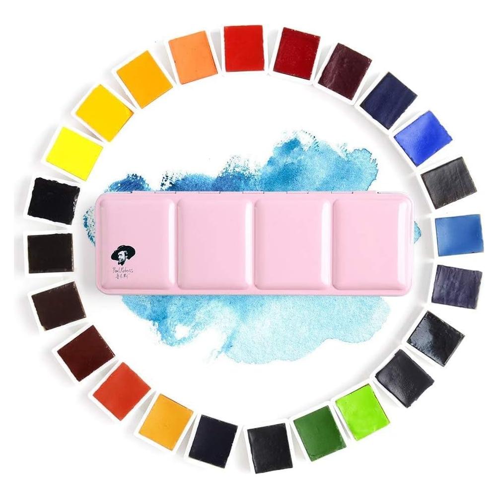 Juego de Pintura Acuarela Paul Rubens 24 Colores en Caja Metal