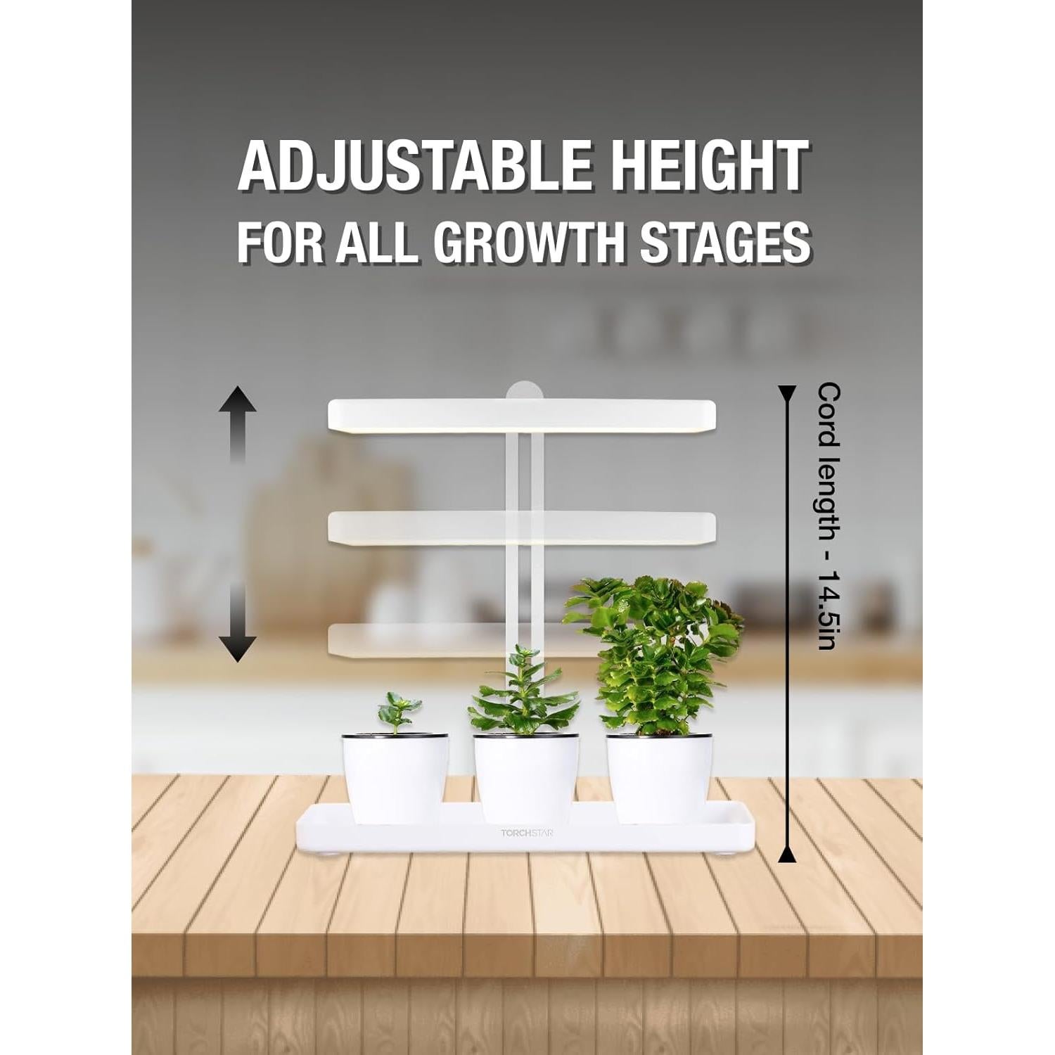 Luz de Crecimiento LED TORCHSTAR 20W Ajustable Espectro Completo