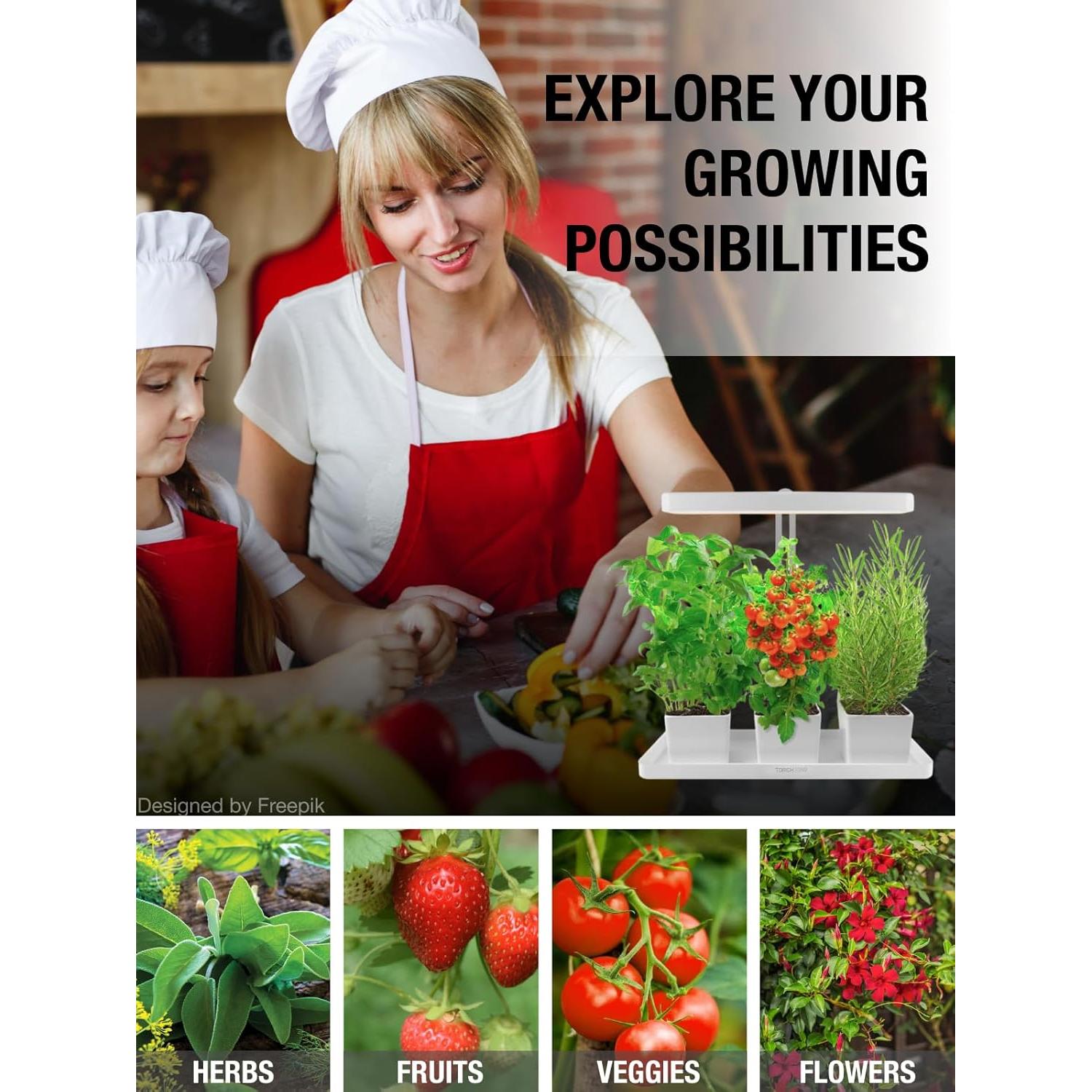 Luz de Crecimiento LED TORCHSTAR 20W Ajustable Espectro Completo