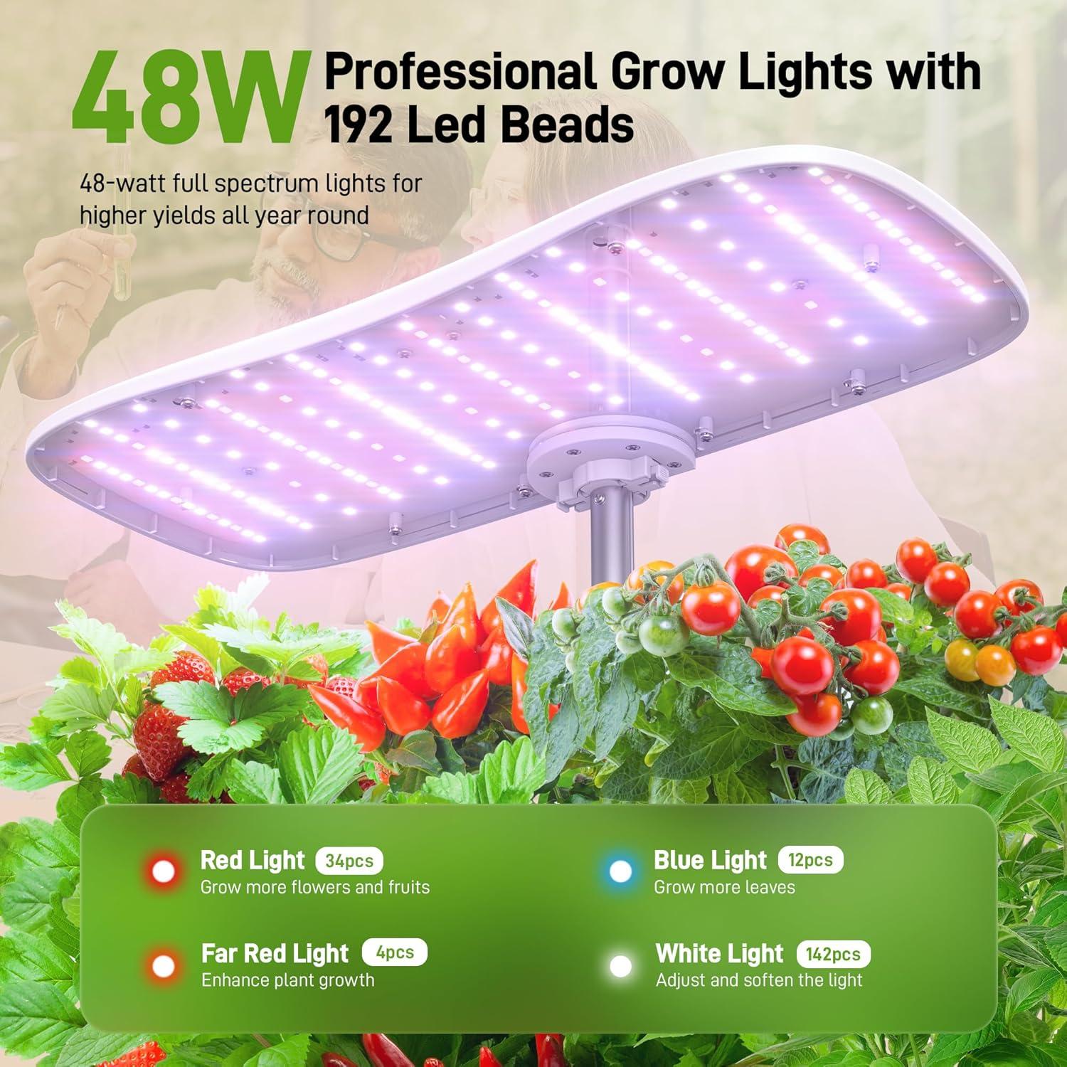 Kit de Cultivo Hidropónico Lesujo 15 Cápsulas 5L Luz 48W