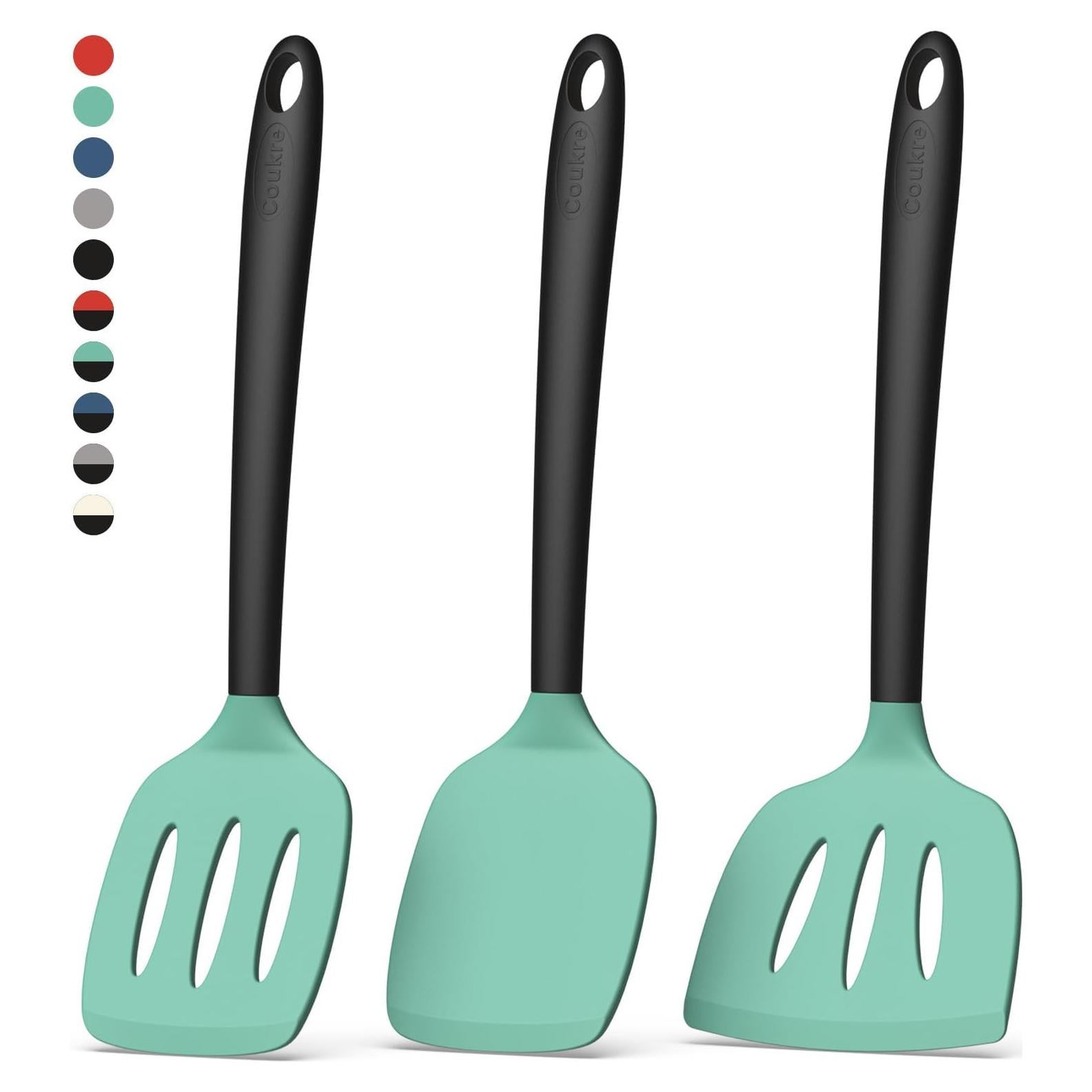 Conjunto de Espátulas de Silicona Coukre 3 Piezas Resistente al Calor