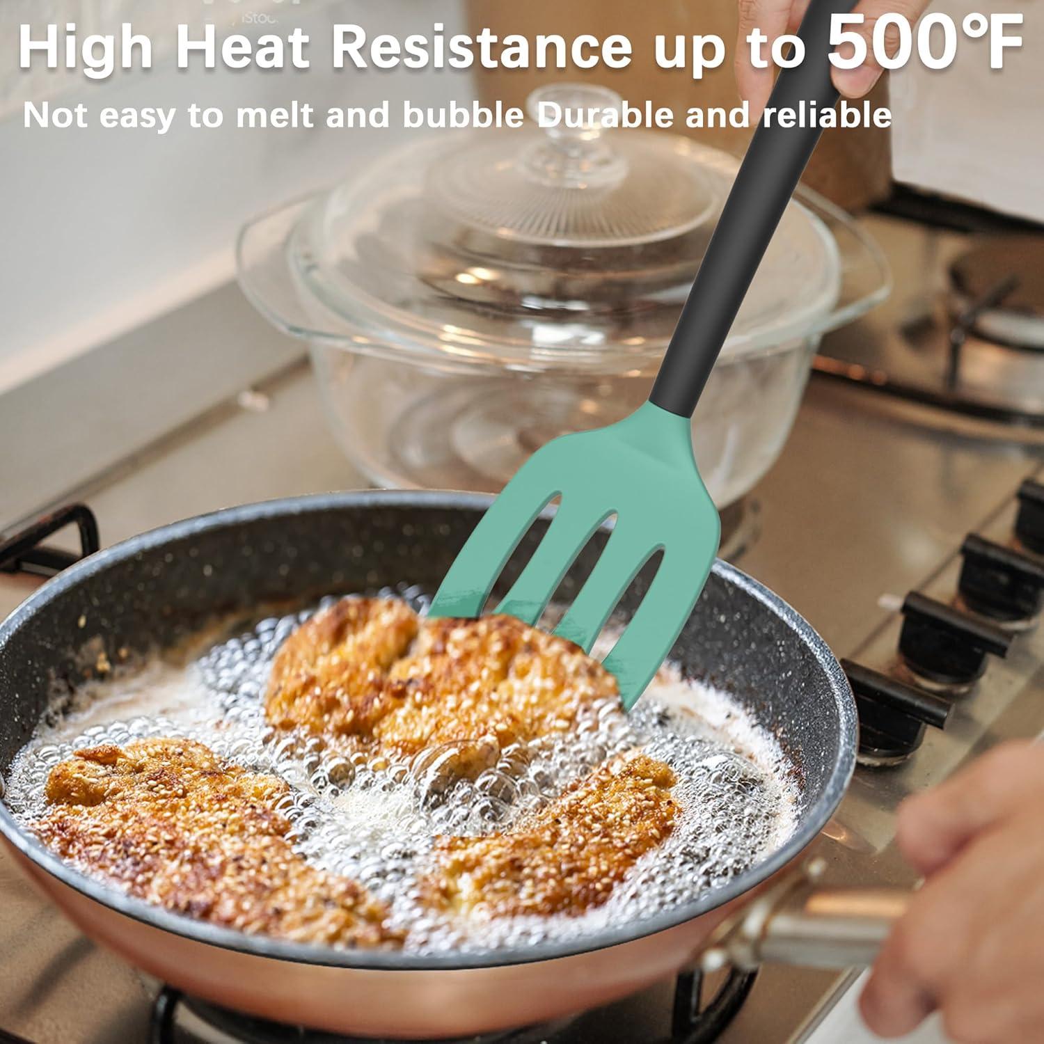 Conjunto de Espátulas de Silicona Coukre 3 Piezas Resistente al Calor