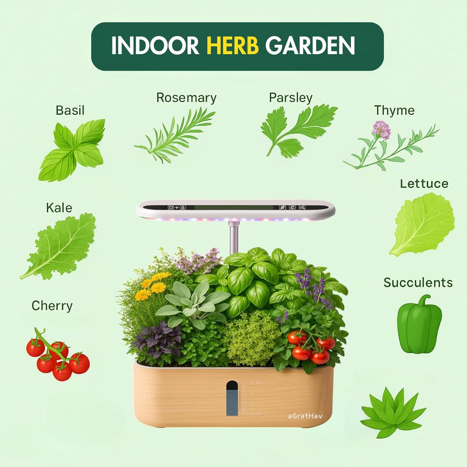 Kit de Cultivo Hidropónico aGratHav 14 Cápsulas LED Blanco