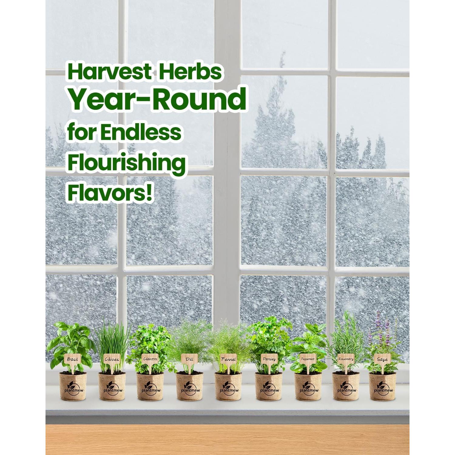 Kit de Jardín Interior PLANTMEW 9 Hierbas - Cultivo Fácil