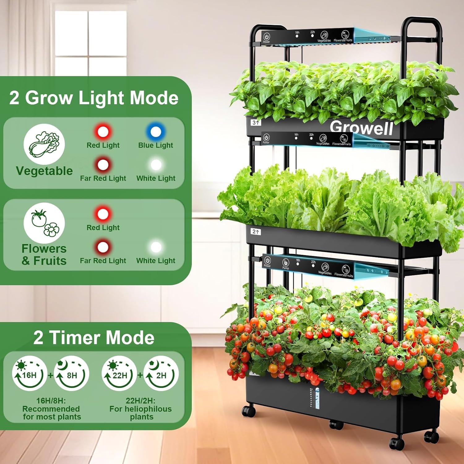 Sistema de Cultivo Hidropónico Growell 90 Cápsulas 40L