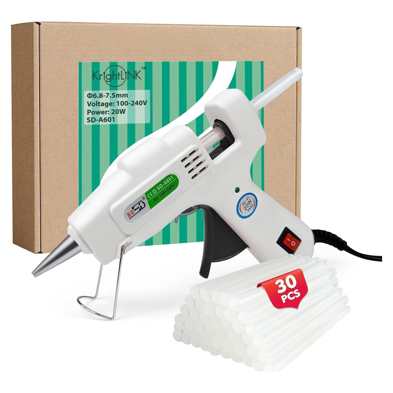 Kit de Pistola de Pegamento Caliente Krightlink 20W con 30 Barras