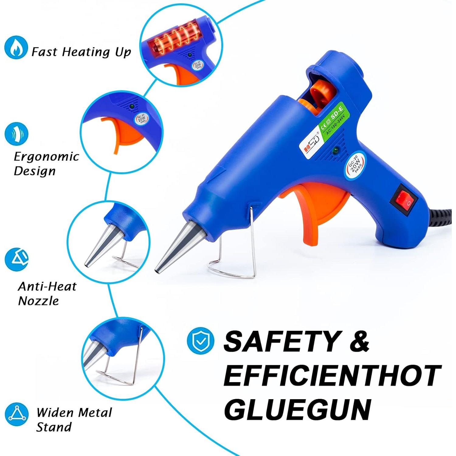 Kit de Pistola de Pegamento Caliente Bjabtan 20W con 40 Barras