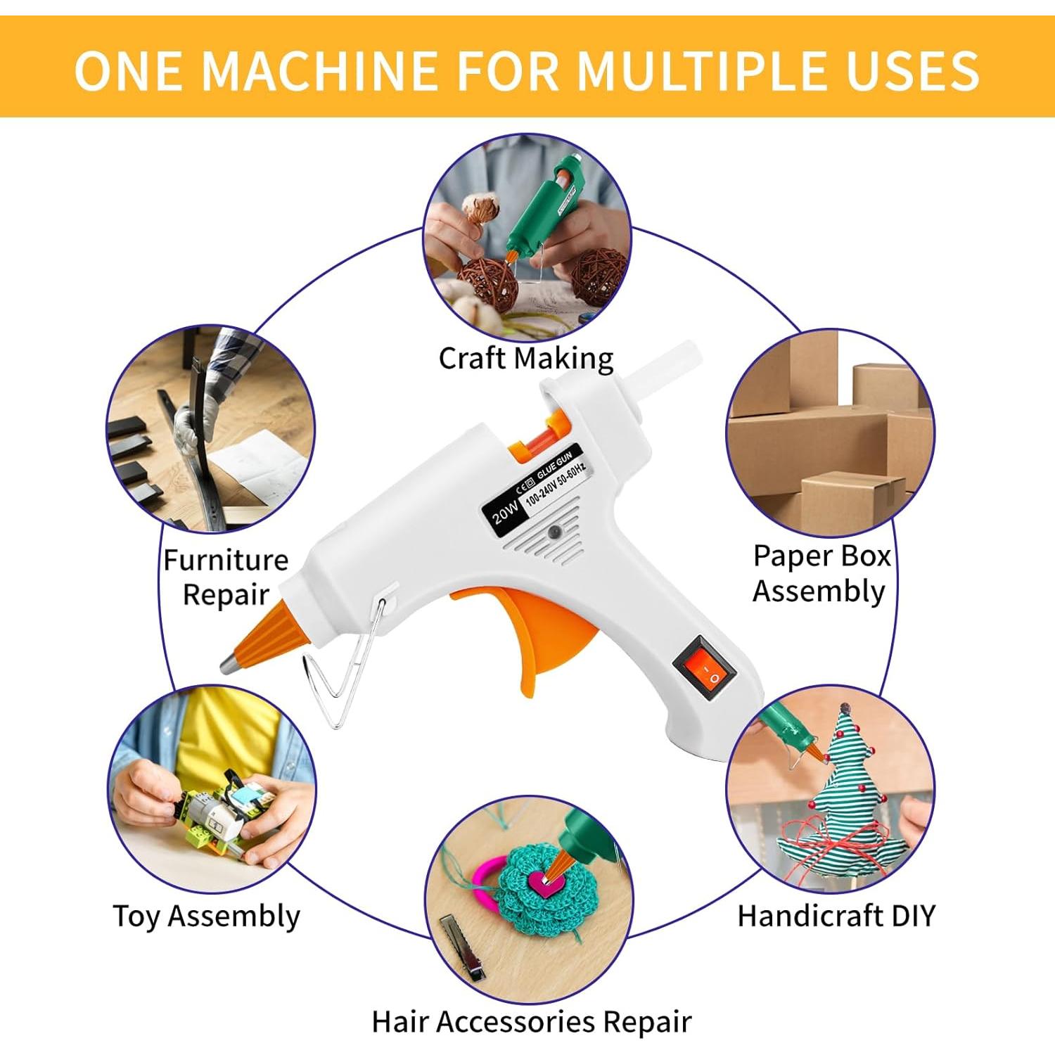 Kit de 8 Mini Pistolas de Pegamento Caliente Lacoccinct + 40 Barras
