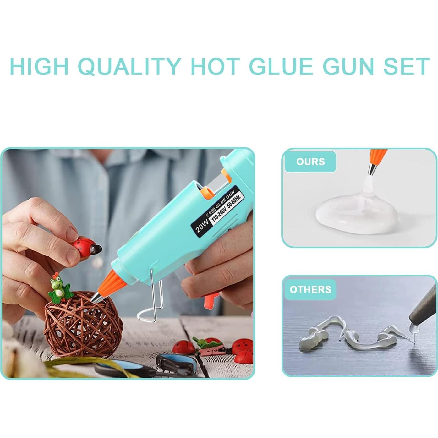 Kit de Mini Pistola de Pegamento Caliente OUREPOCA 30 Palitos