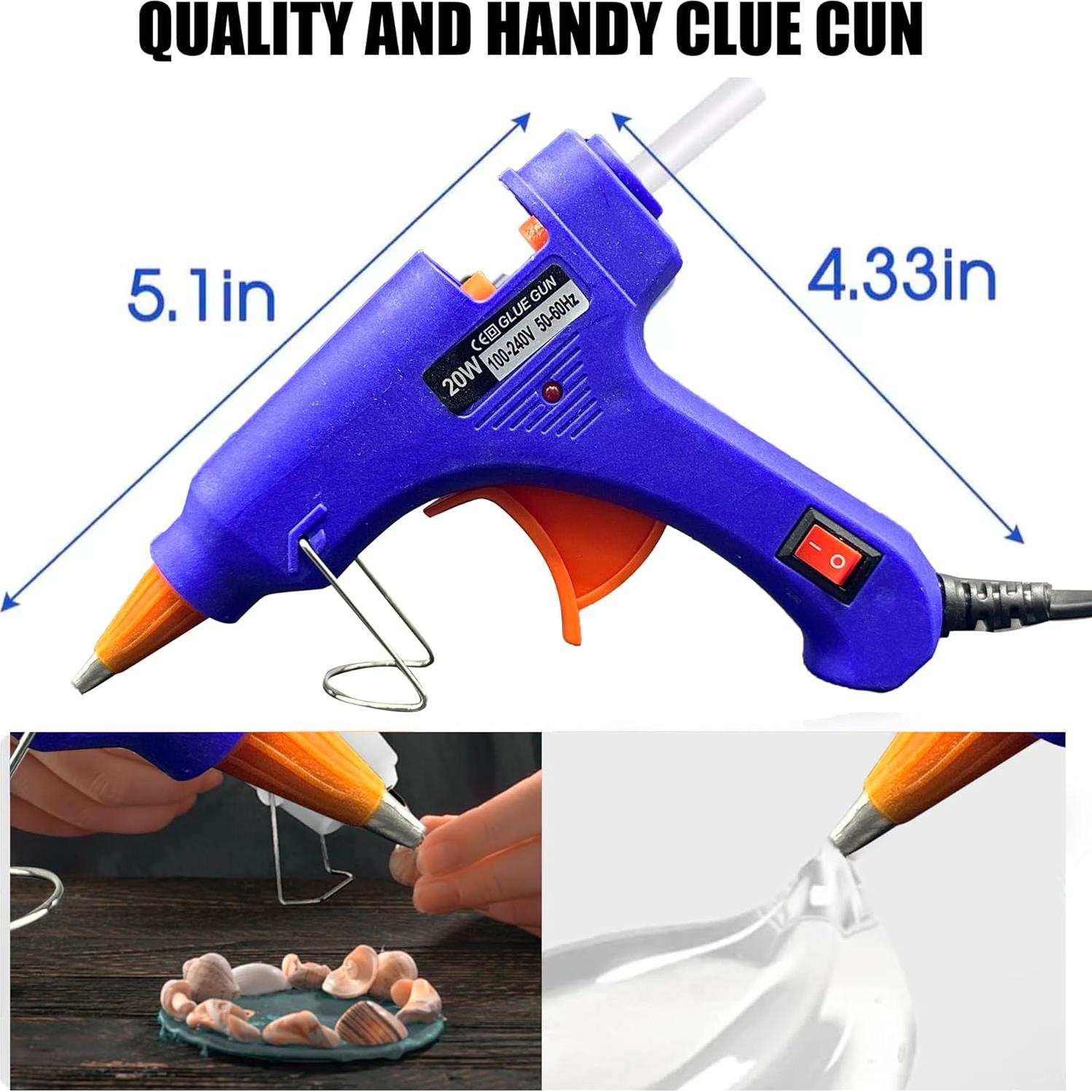 Pistola de Pegamento Caliente ZFYOUNG 20W con 10 Barras 7mm