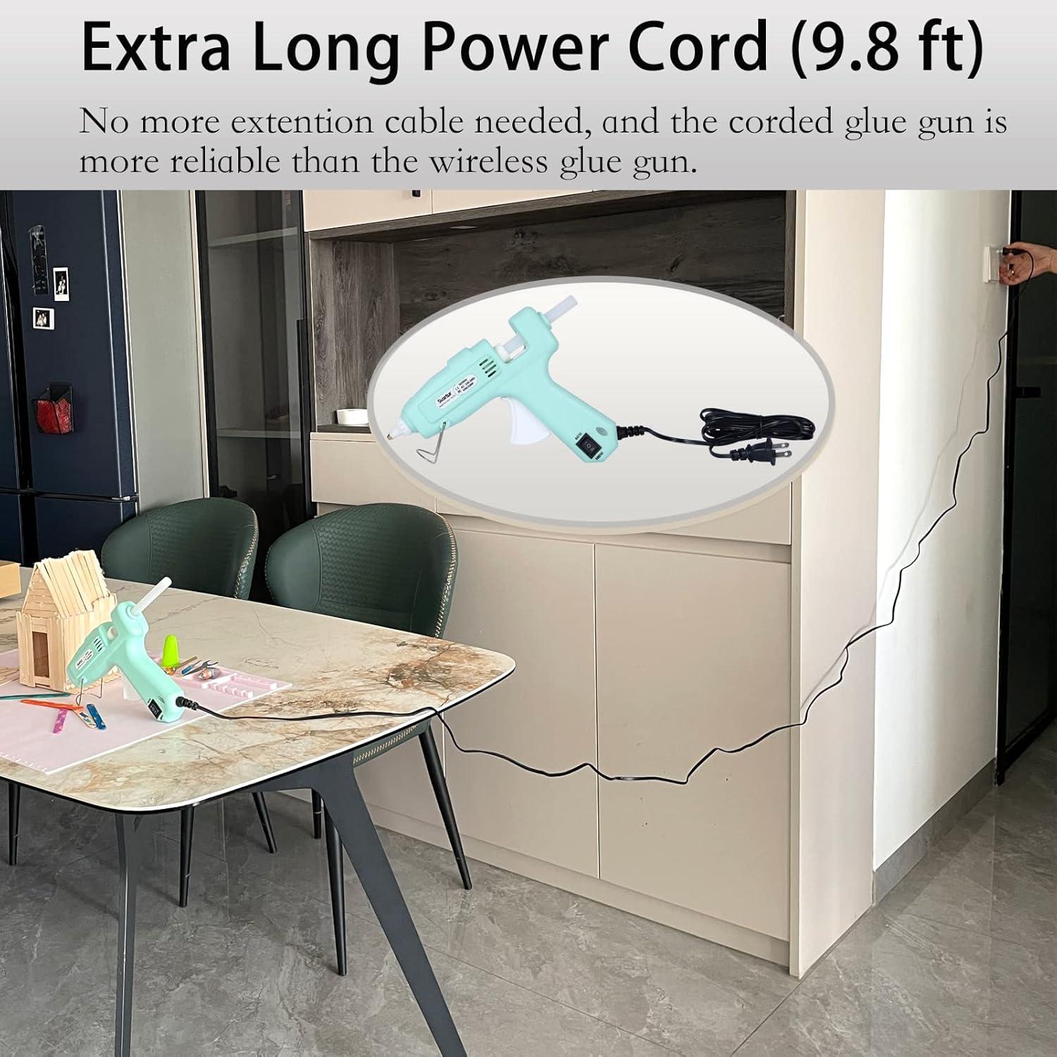 Pistola de Pegamento Caliente Svartur 100W Verde con Estuche