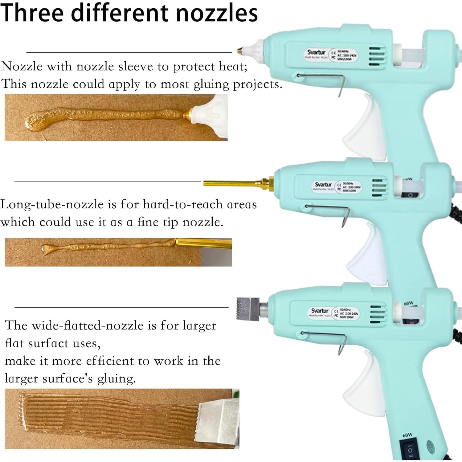 Pistola de Pegamento Caliente Svartur 100W Verde con Estuche