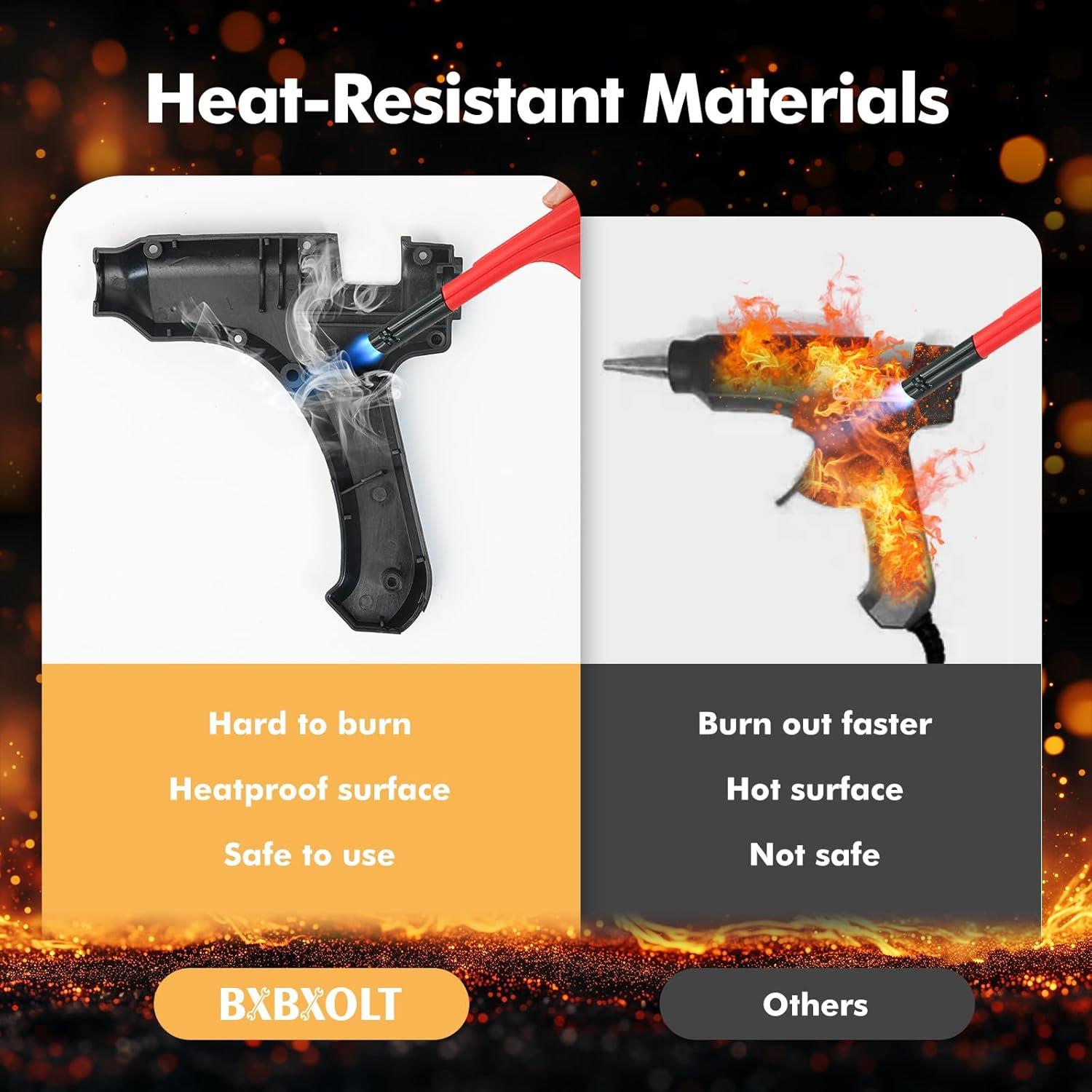 Kit de Pistola de Pegamento Caliente BXBXOLT 20W con 32 Barras 7mm