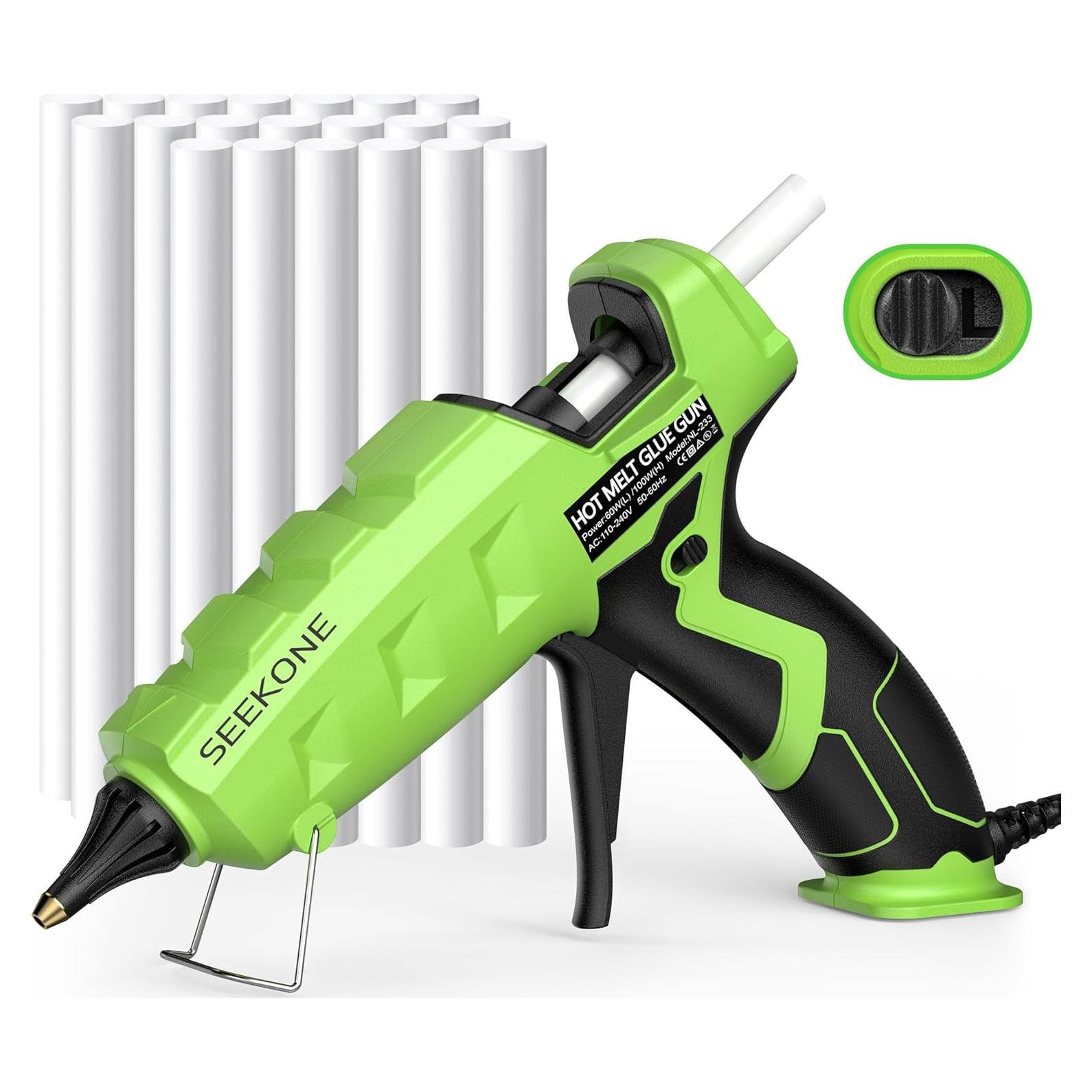 Pistola de Pegamento Caliente SEEKONE 60/100W con 20 Barras