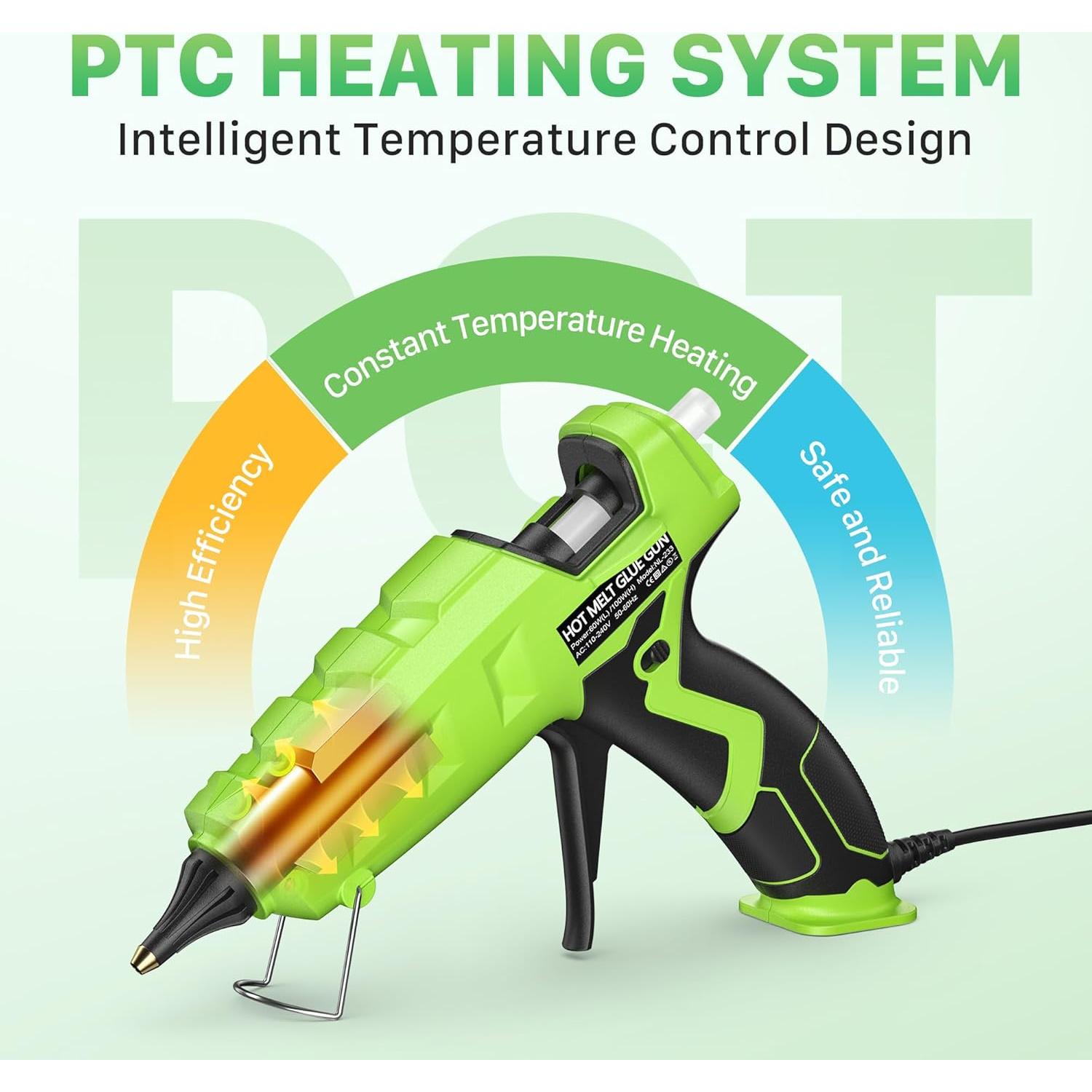 Pistola de Pegamento Caliente SEEKONE 60/100W con 20 Barras