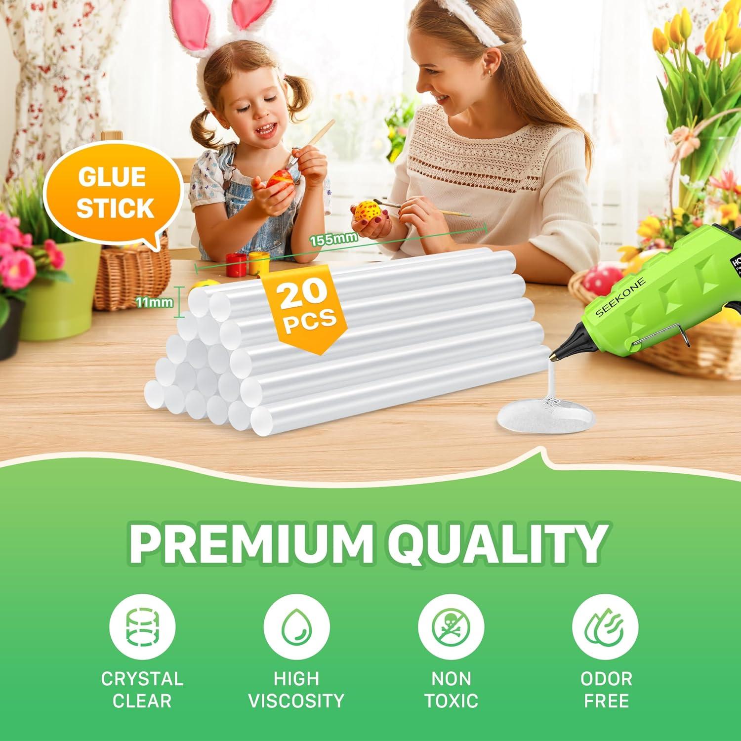 Pistola de Pegamento Caliente SEEKONE 60/100W con 20 Barras