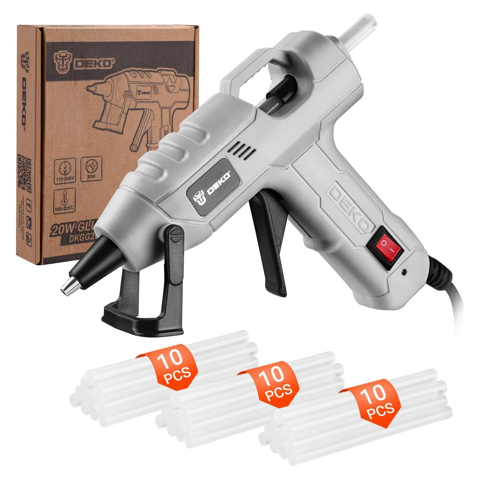 Pistola de Pegamento Caliente DEKOPRO 20W Mini 280g 30 Palitos