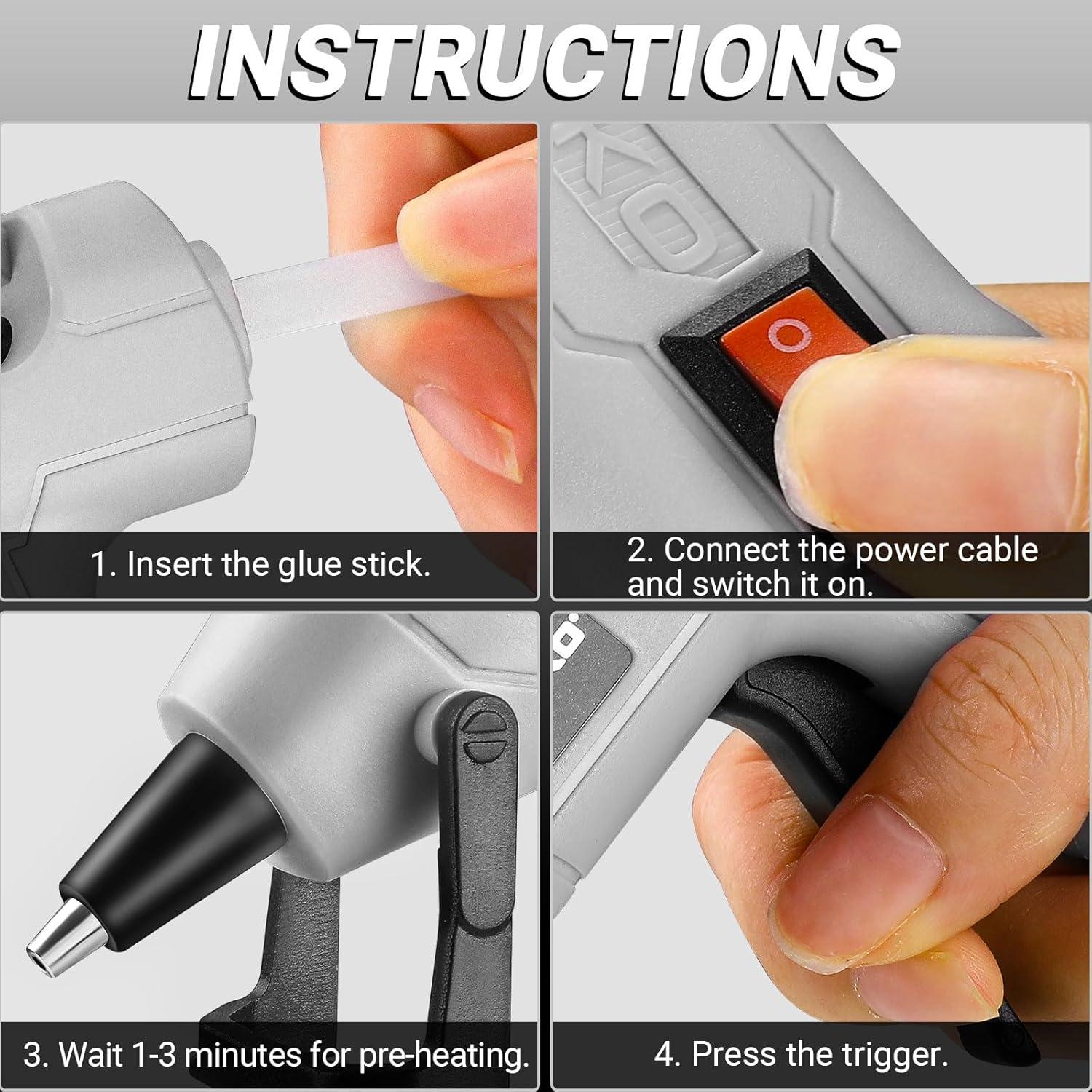 Pistola de Pegamento Caliente DEKOPRO 20W Mini 280g 30 Palitos