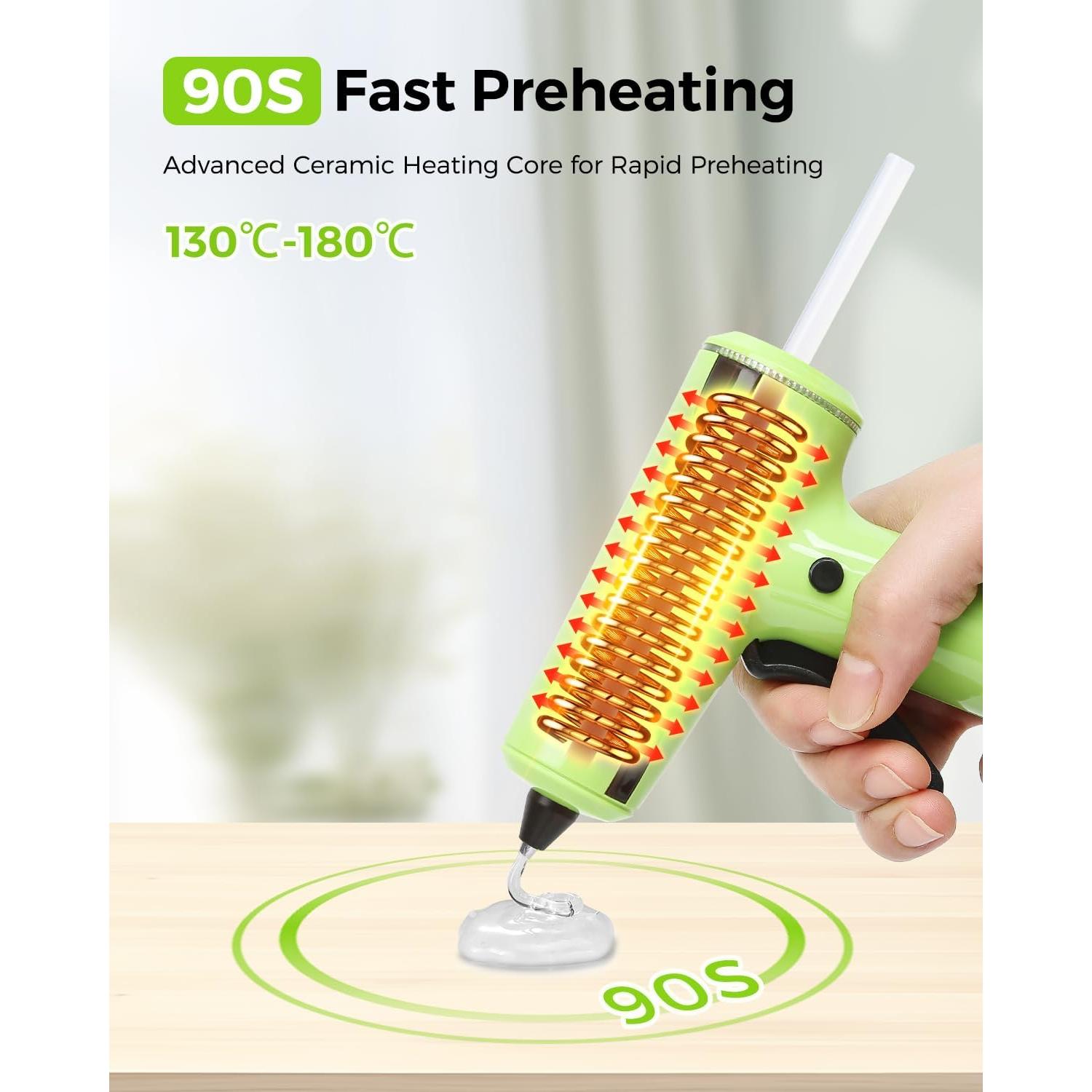 Pistola de Pegamento Caliente LIFEGOO con 30 Barras 0.68cm