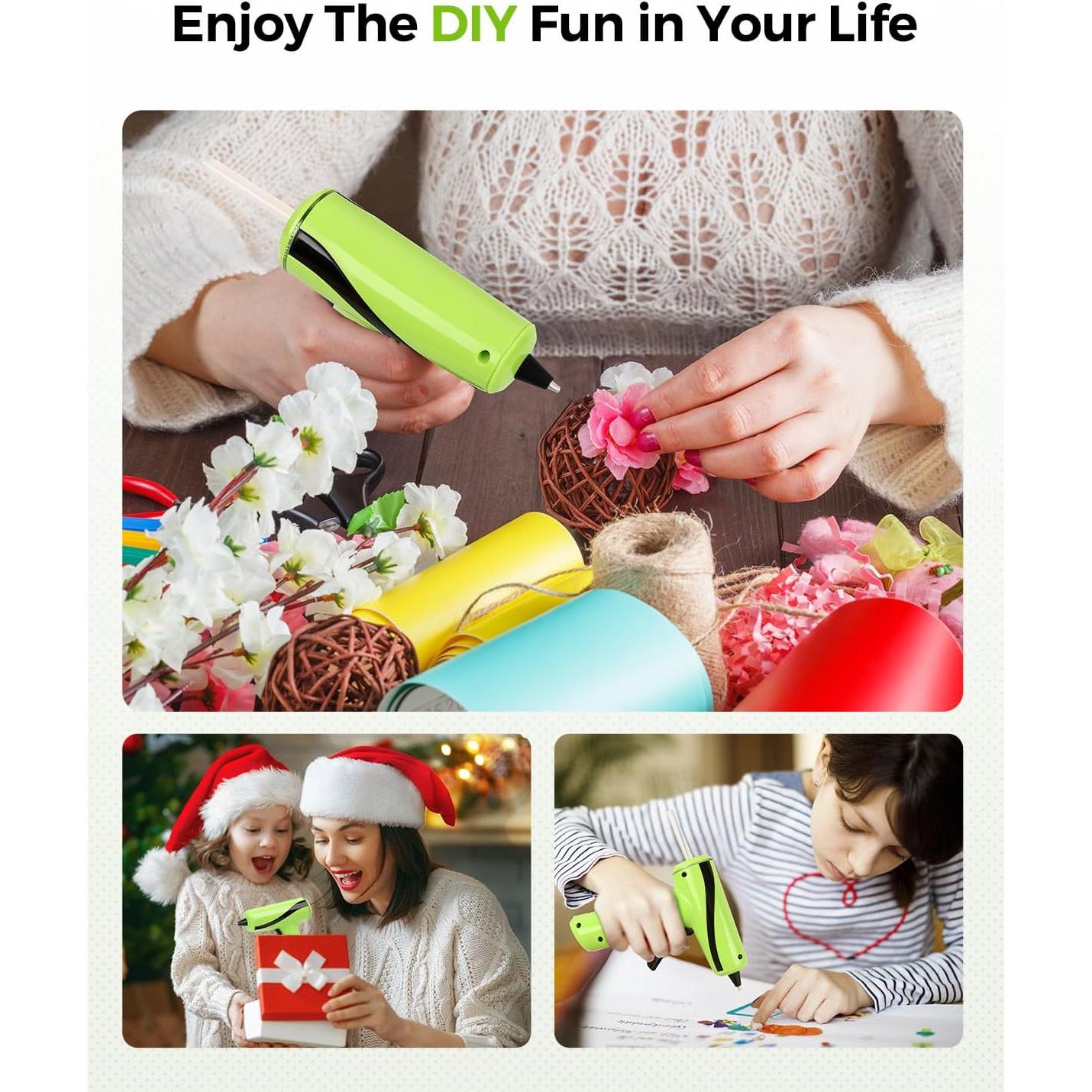 Pistola de Pegamento Caliente LIFEGOO con 30 Barras 0.68cm