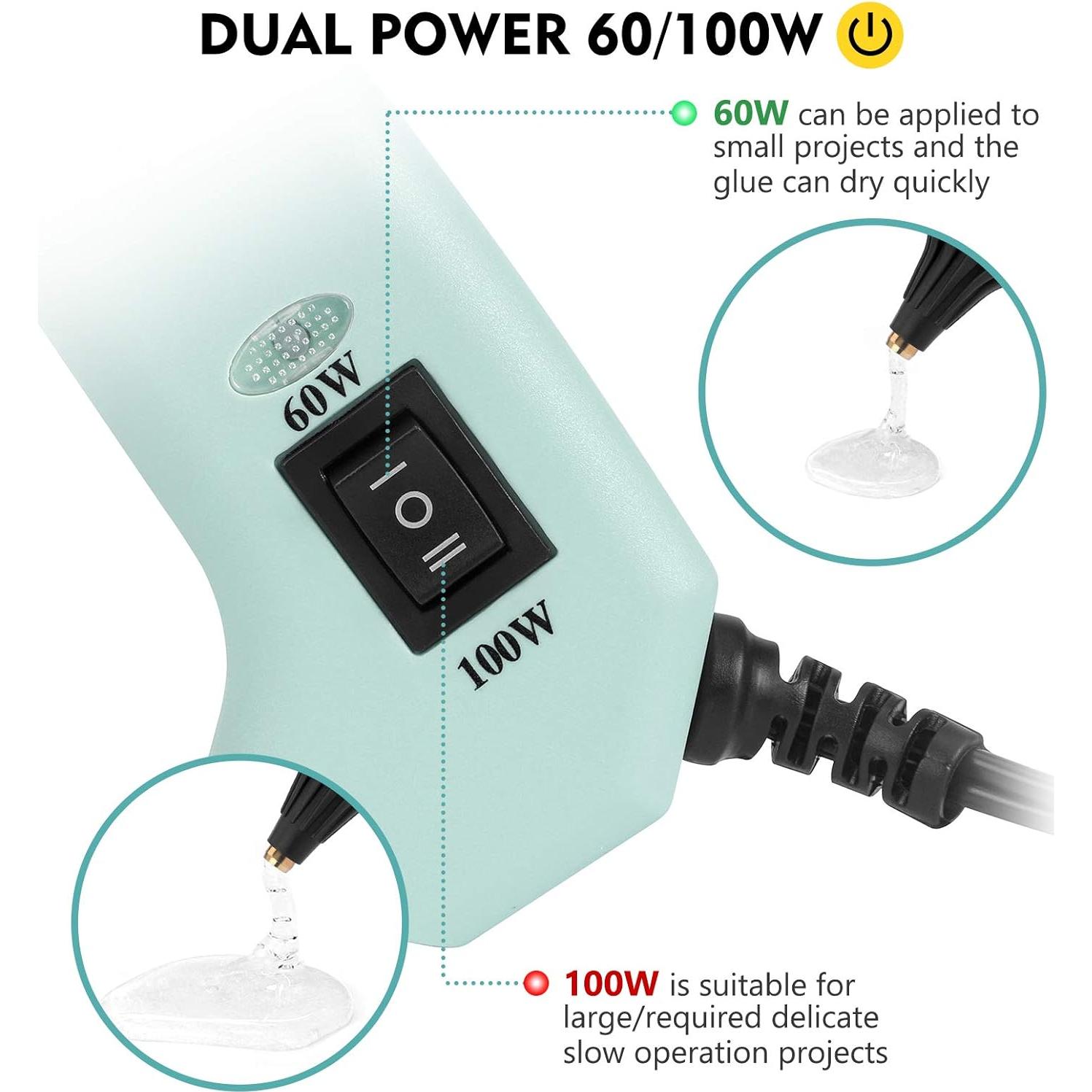 Pistola de Pegamento Caliente Magicfly 60/100W Verde con 30 Barras