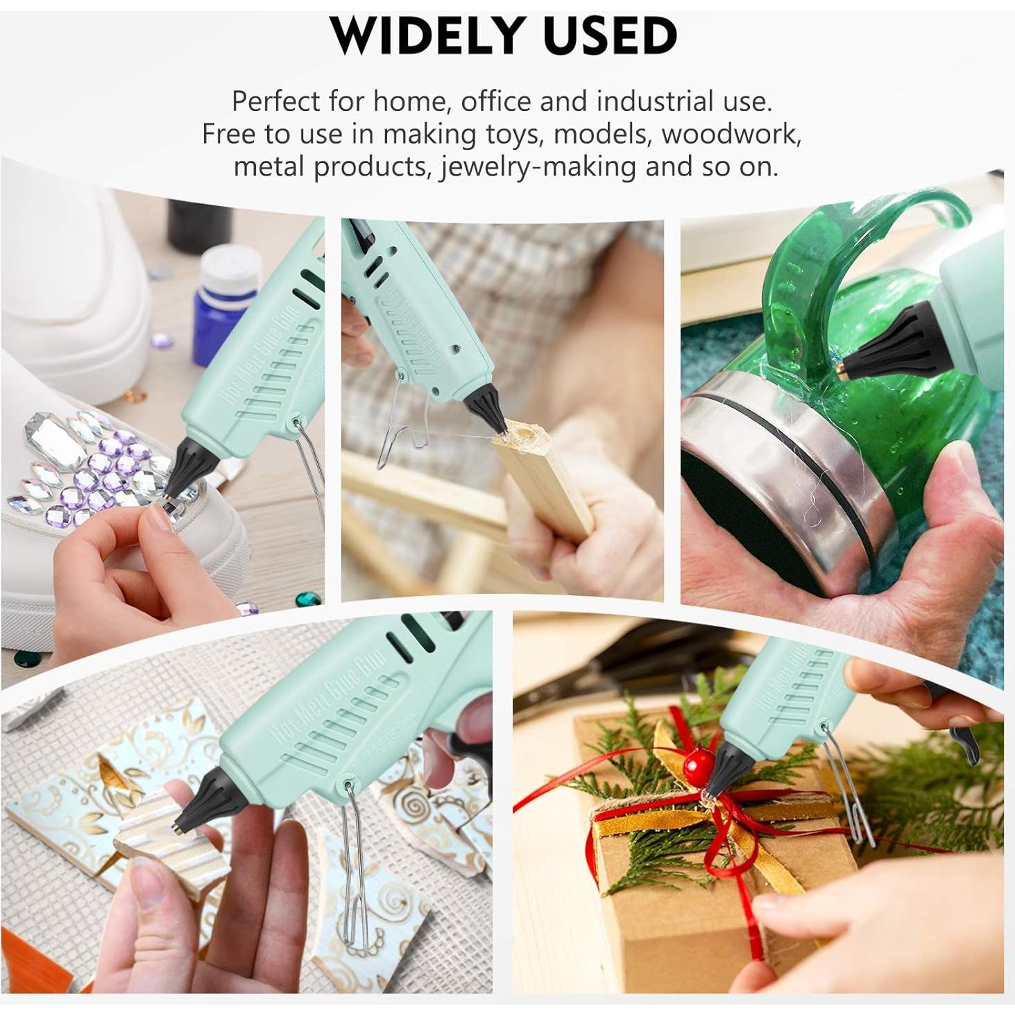 Pistola de Pegamento Caliente Magicfly 60/100W Verde con 30 Barras