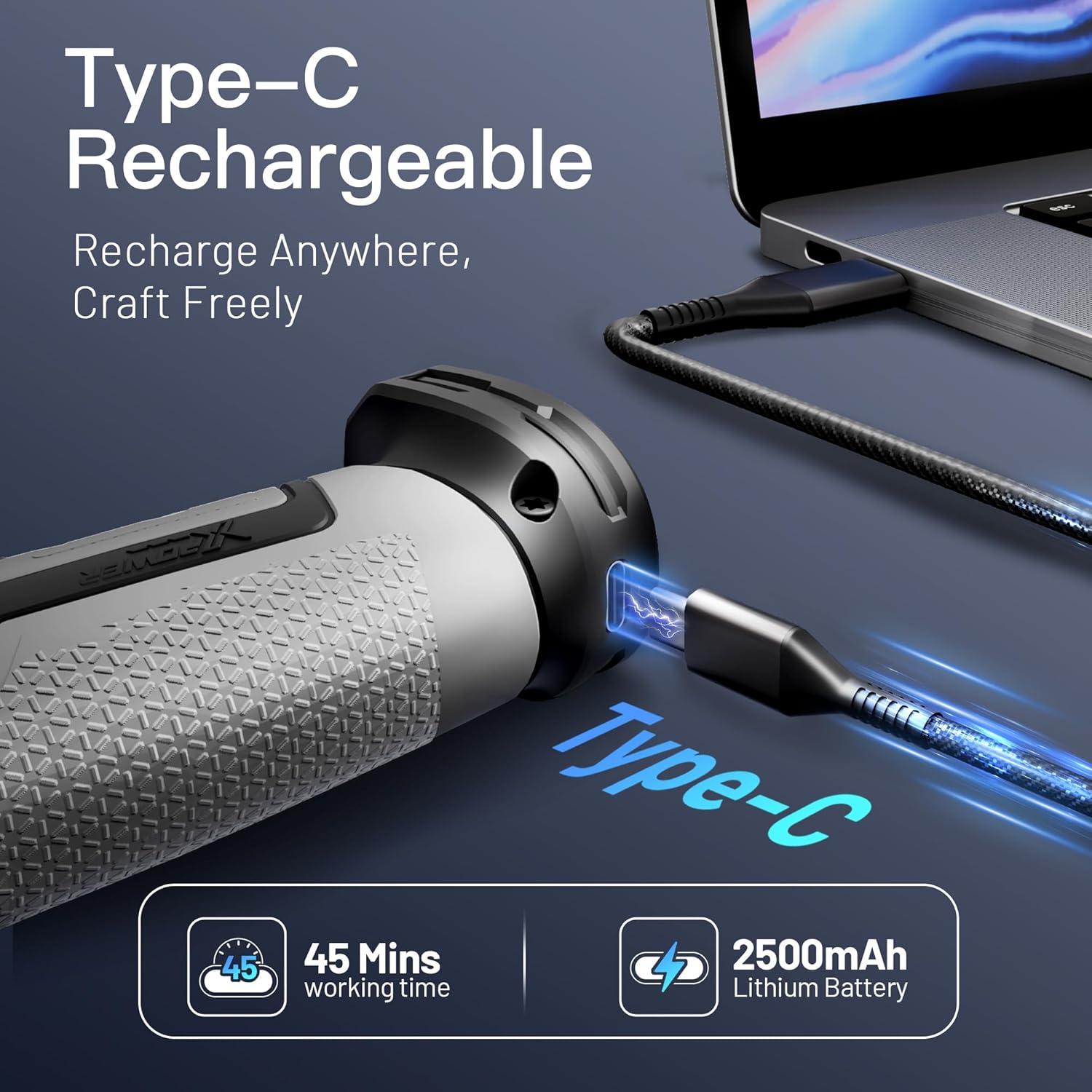 Pistola de Pegamento Caliente Inalámbrica EZARC 4V con 30 Barras