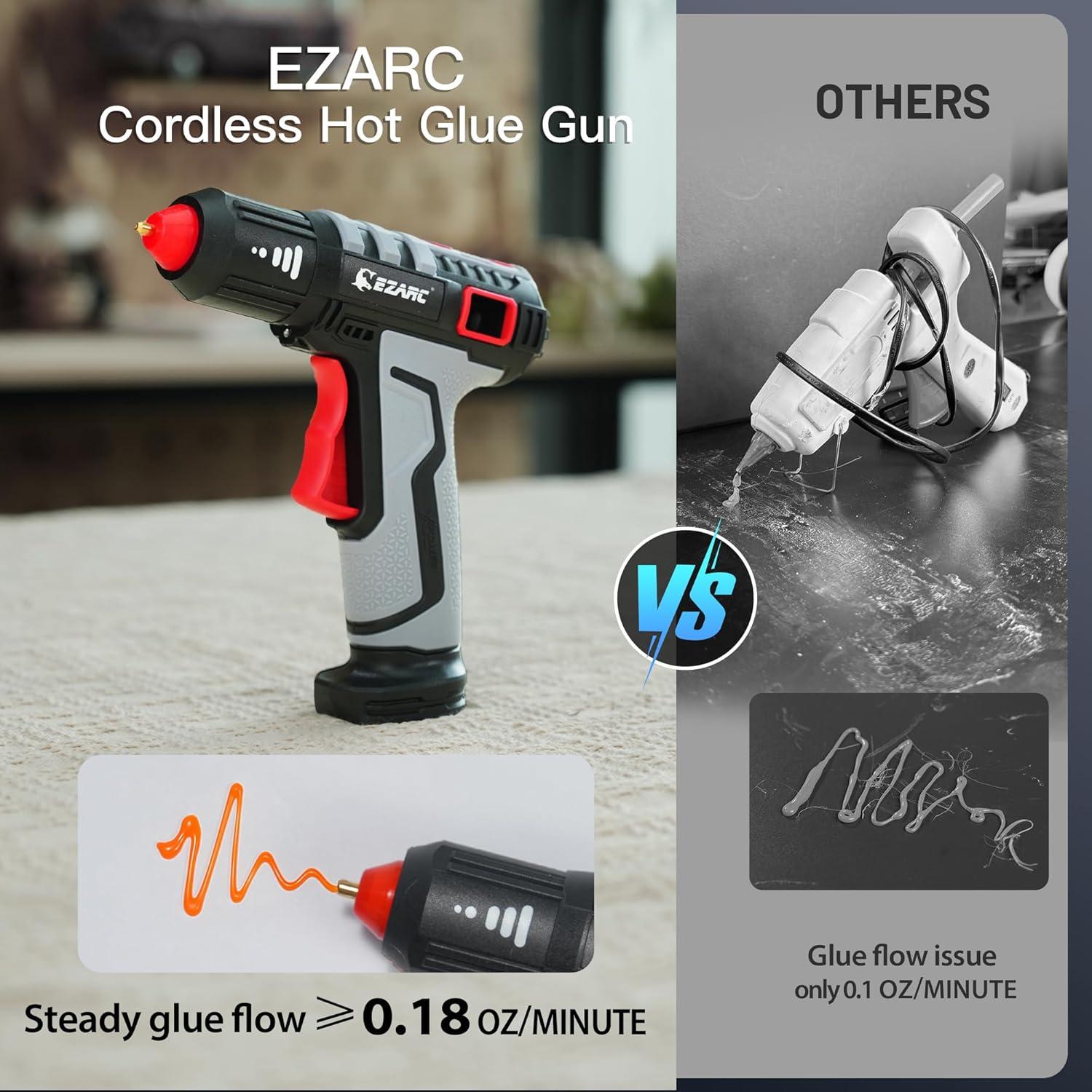 Pistola de Pegamento Caliente Inalámbrica EZARC 4V con 30 Barras