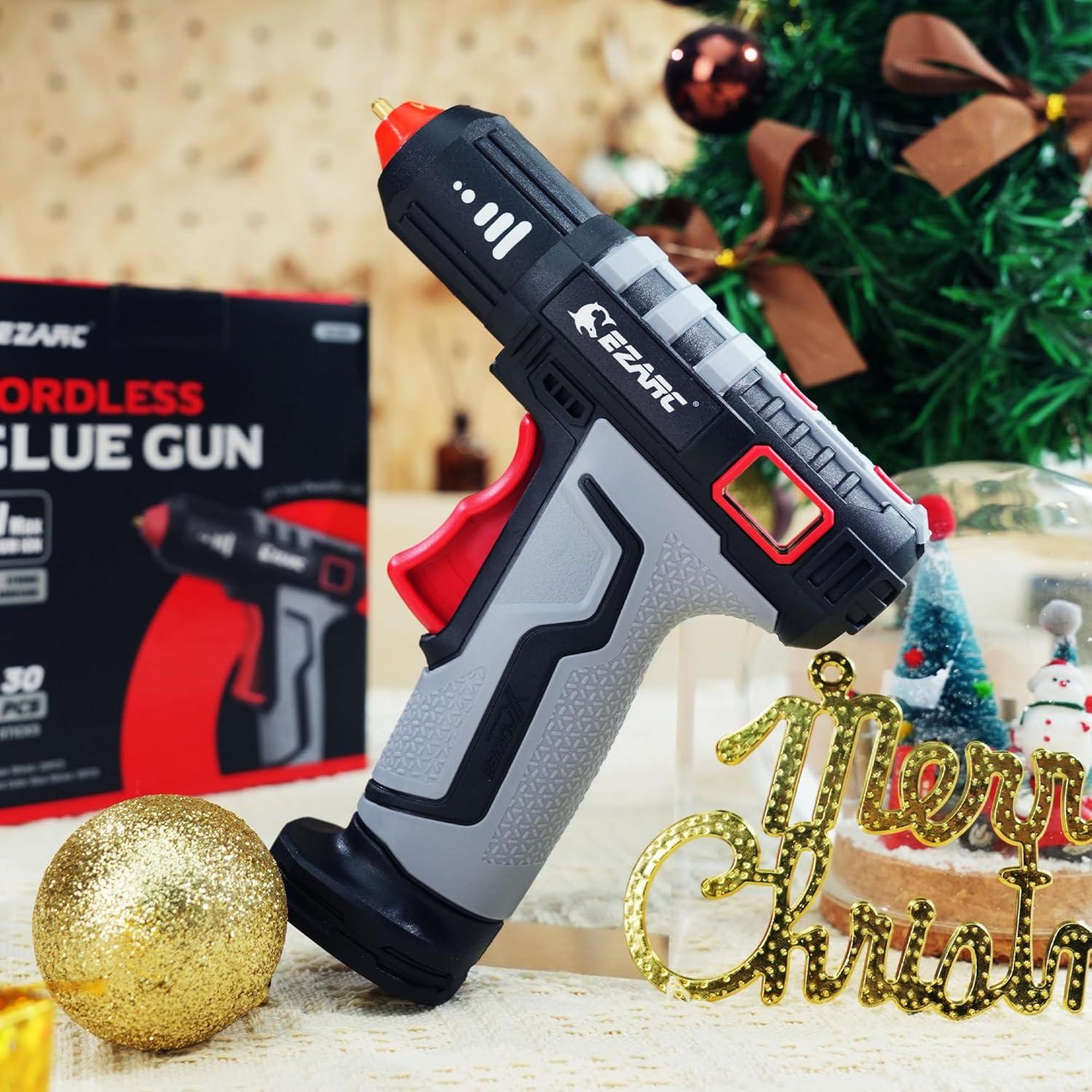 Pistola de Pegamento Caliente Inalámbrica EZARC 4V con 30 Barras