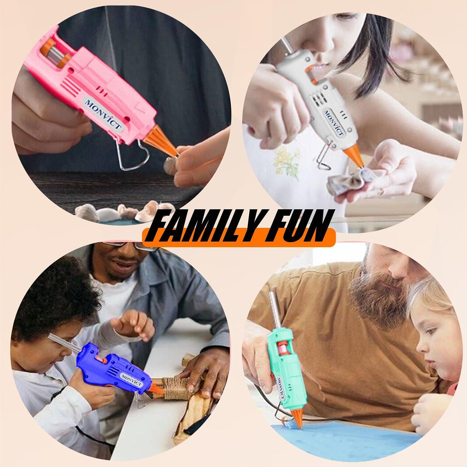 Pistola de Pegamento Caliente MONVICT Rosa 30W con Estuche