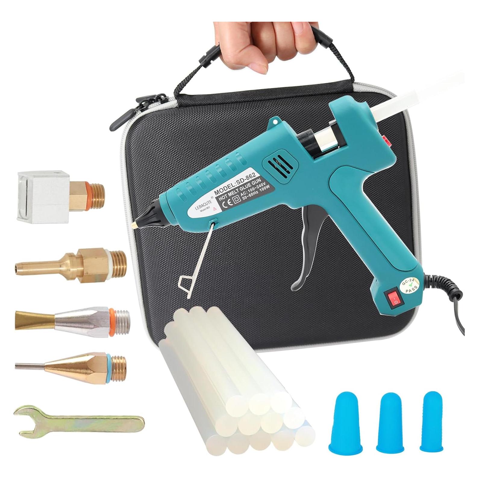 Kit Pistola de Pegamento Caliente Lebacute 100W 12 Barras