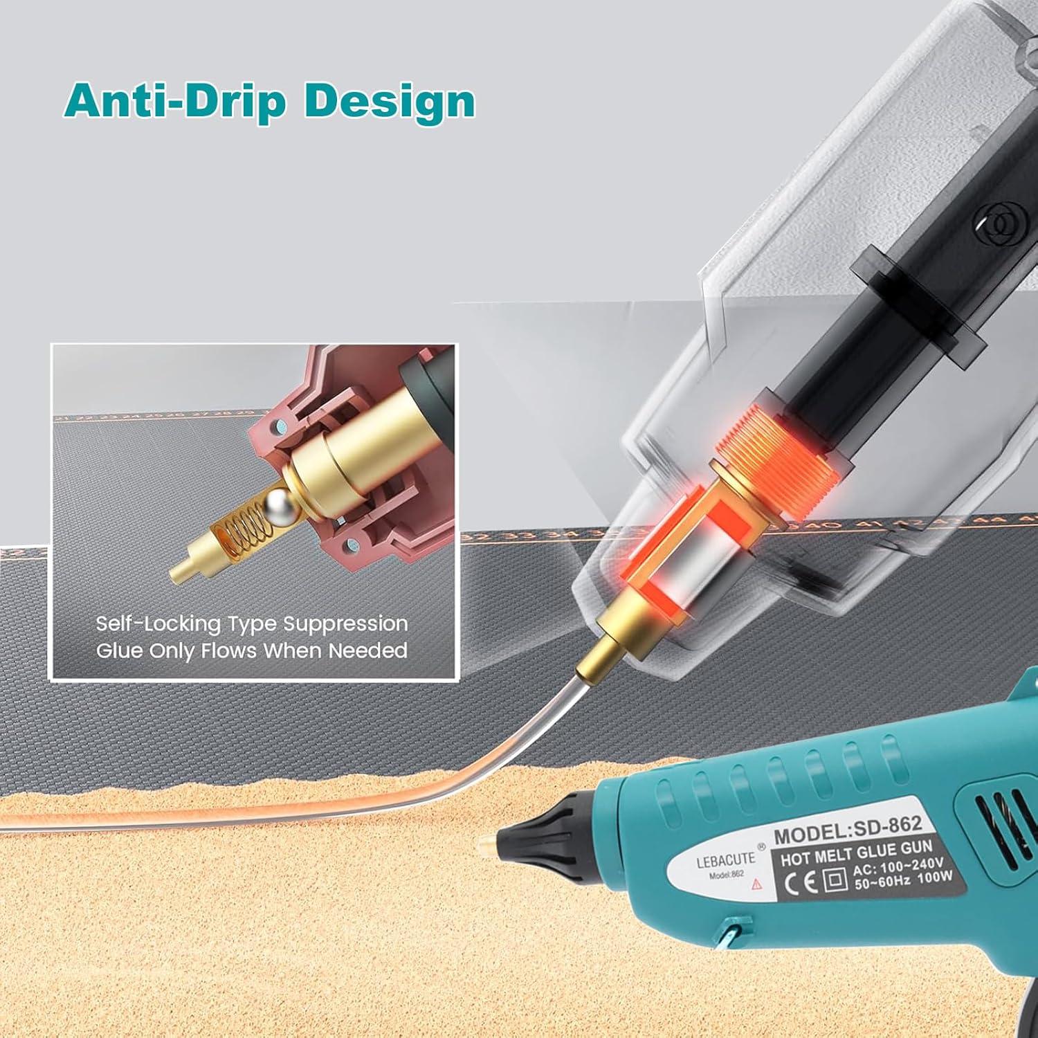 Kit Pistola de Pegamento Caliente Lebacute 100W 12 Barras