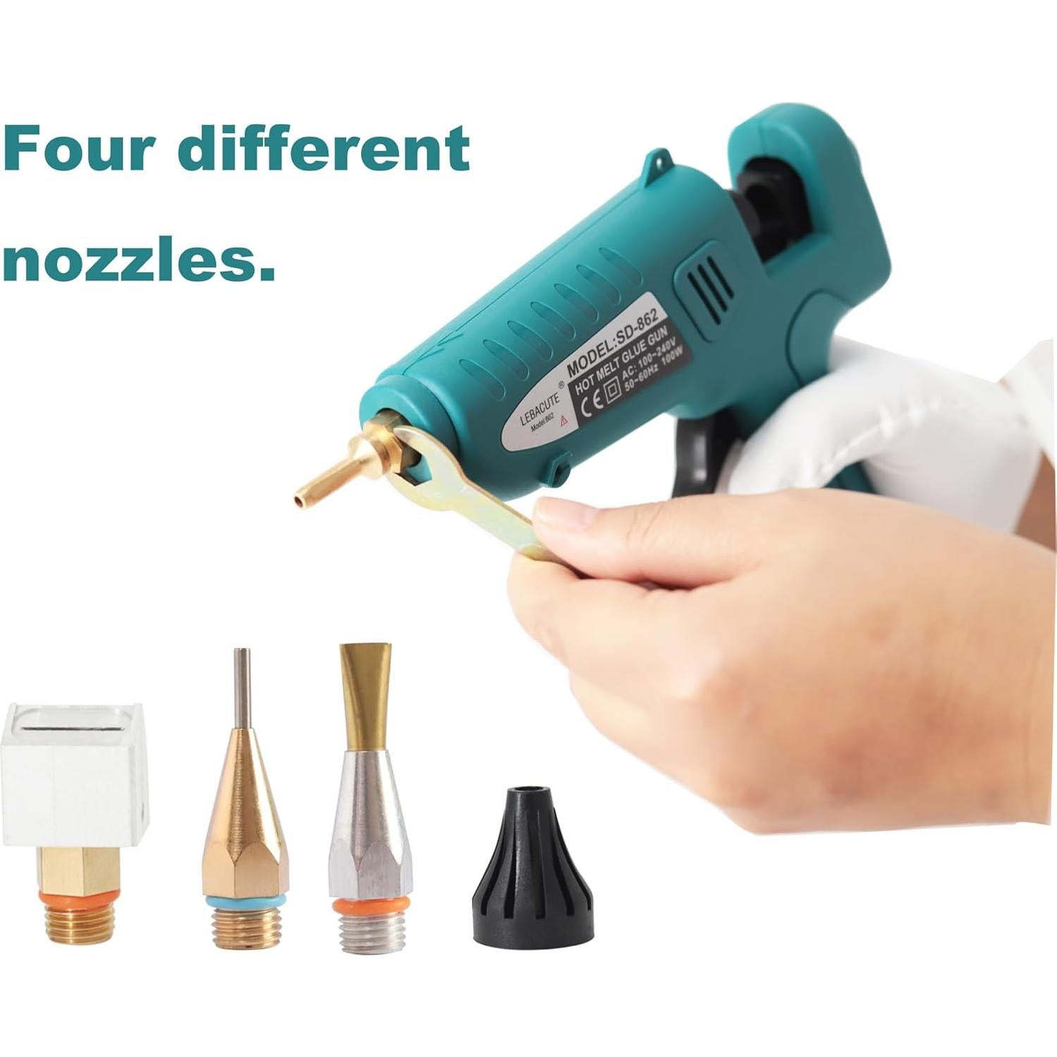 Kit Pistola de Pegamento Caliente Lebacute 100W 12 Barras