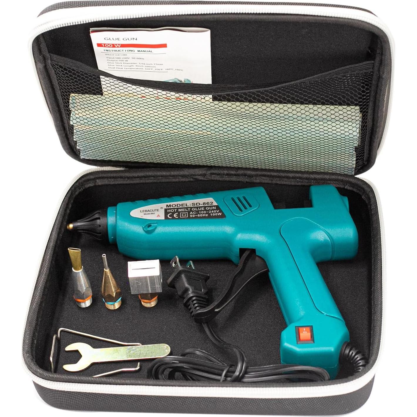 Kit Pistola de Pegamento Caliente Lebacute 100W 12 Barras