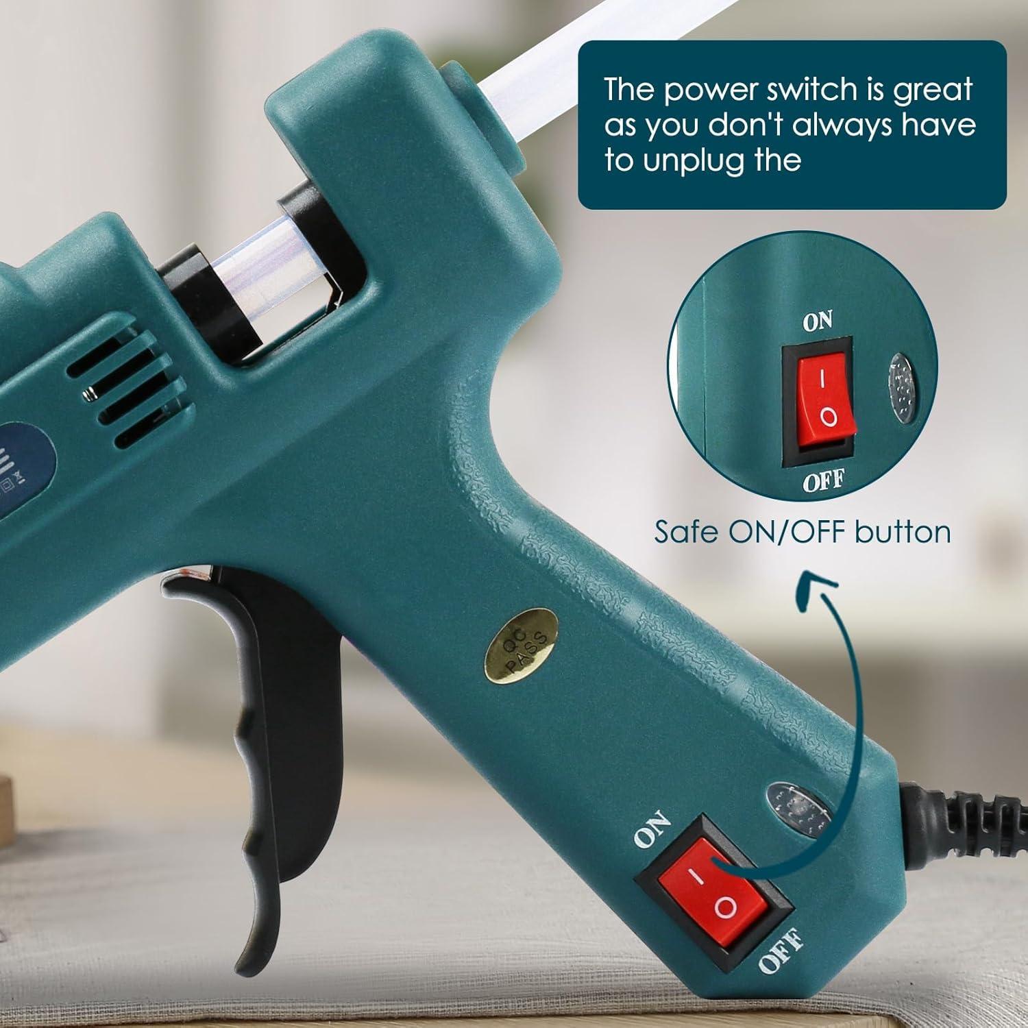 Pistola de Pegamento Caliente MAXDONE 100W Tamaño Completo Verde