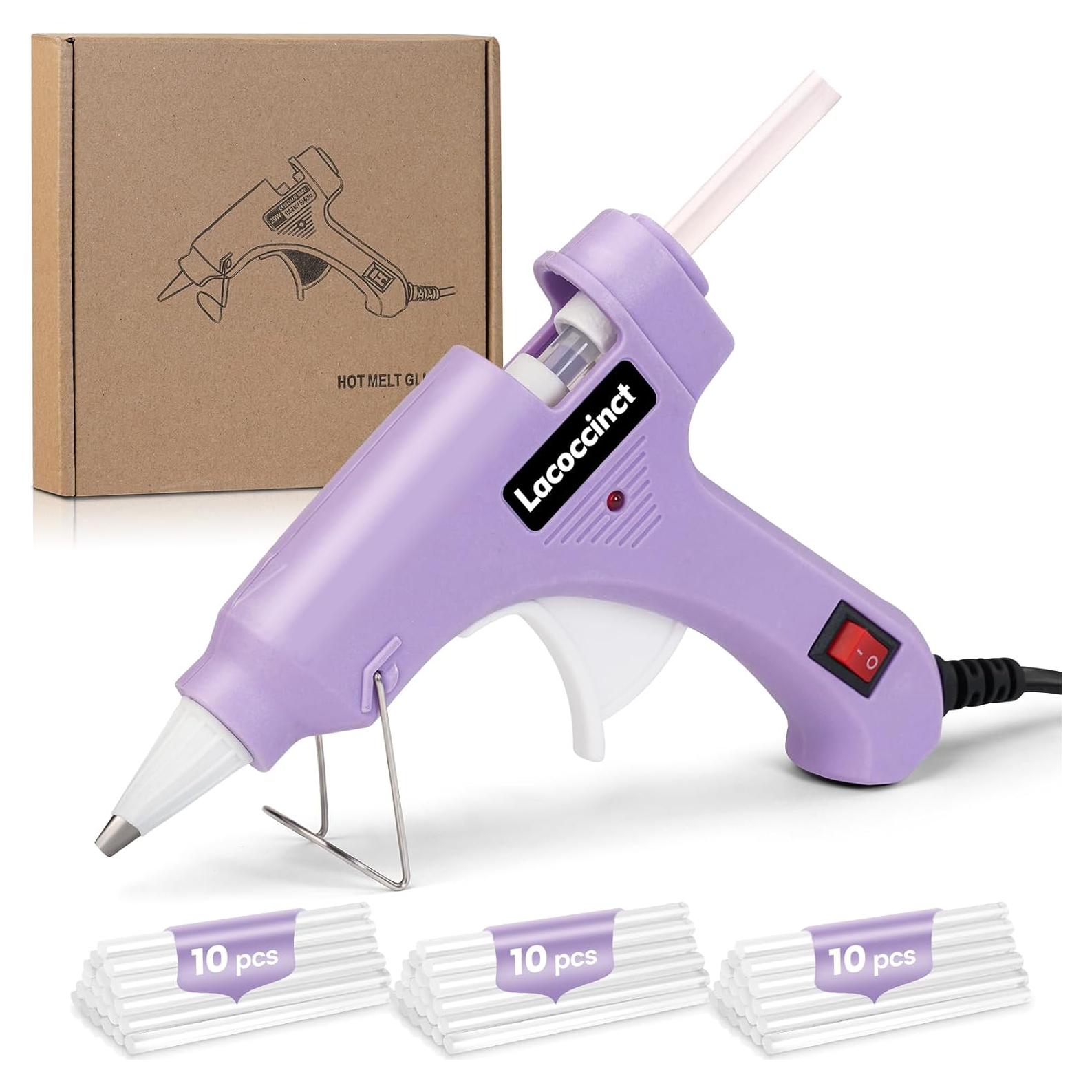 Pistola de Pegamento Caliente Lacoccinct 20W con 30 Barras