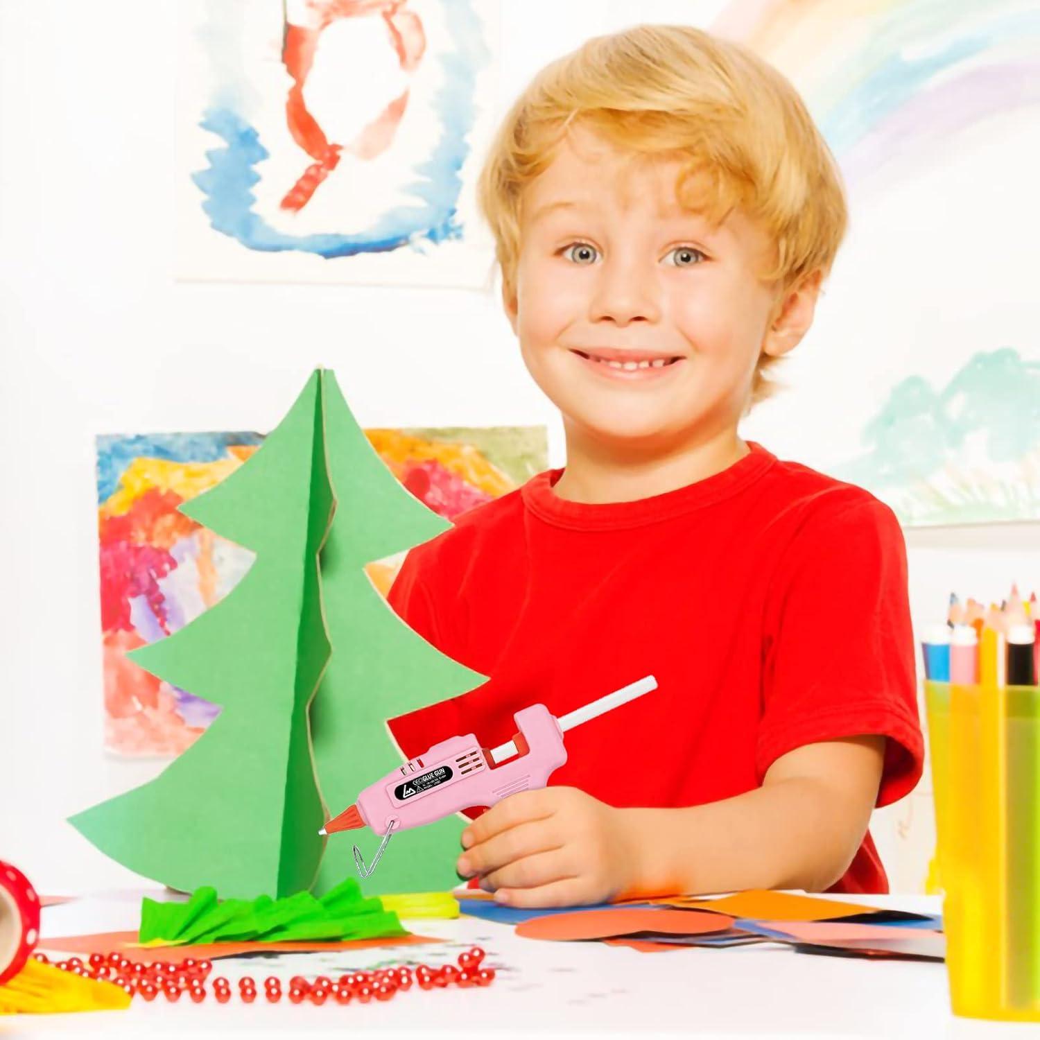 Pistola de Pegamento Caliente Liumai Rosa con 20 Barras 10.16 cm