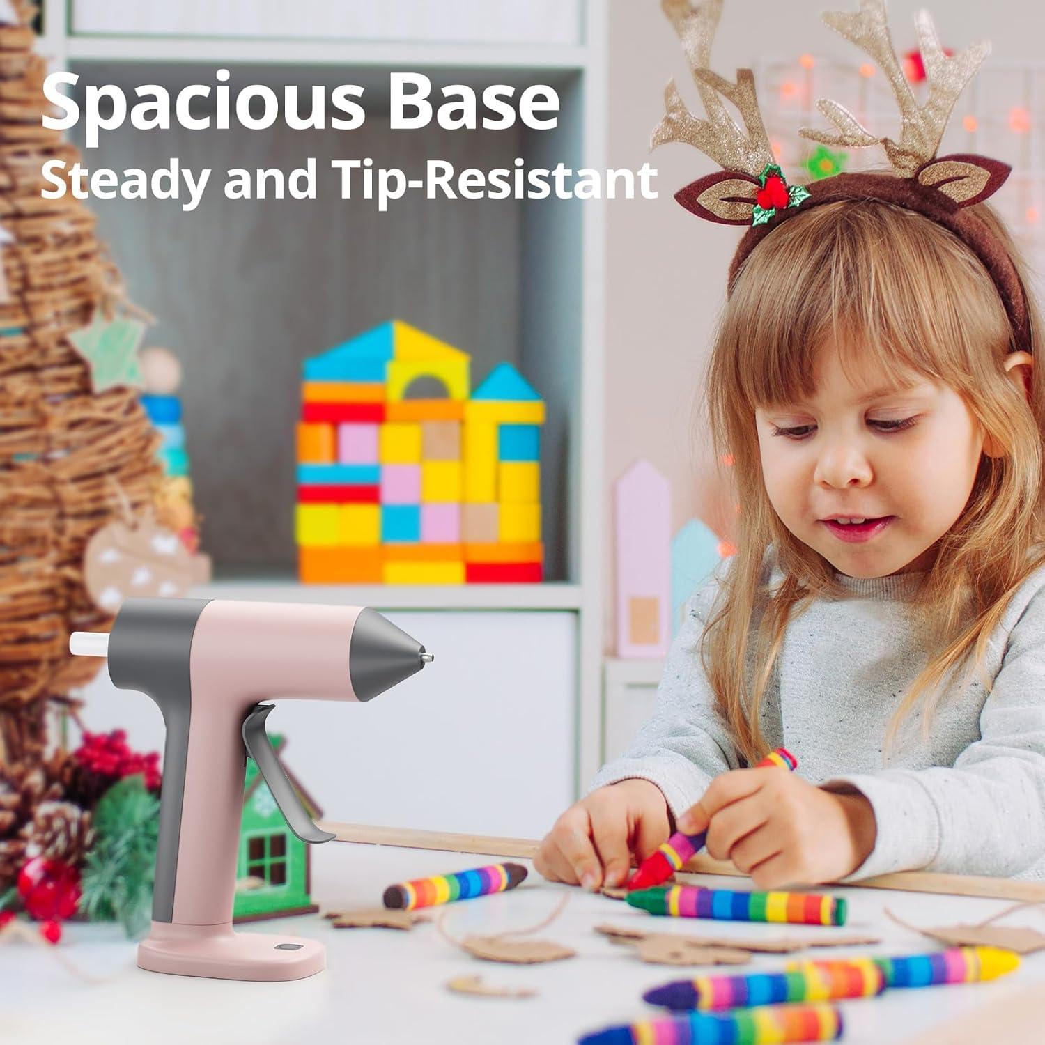 Pistola de Pegamento Caliente Inalámbrica Tilswall Rosa 15W