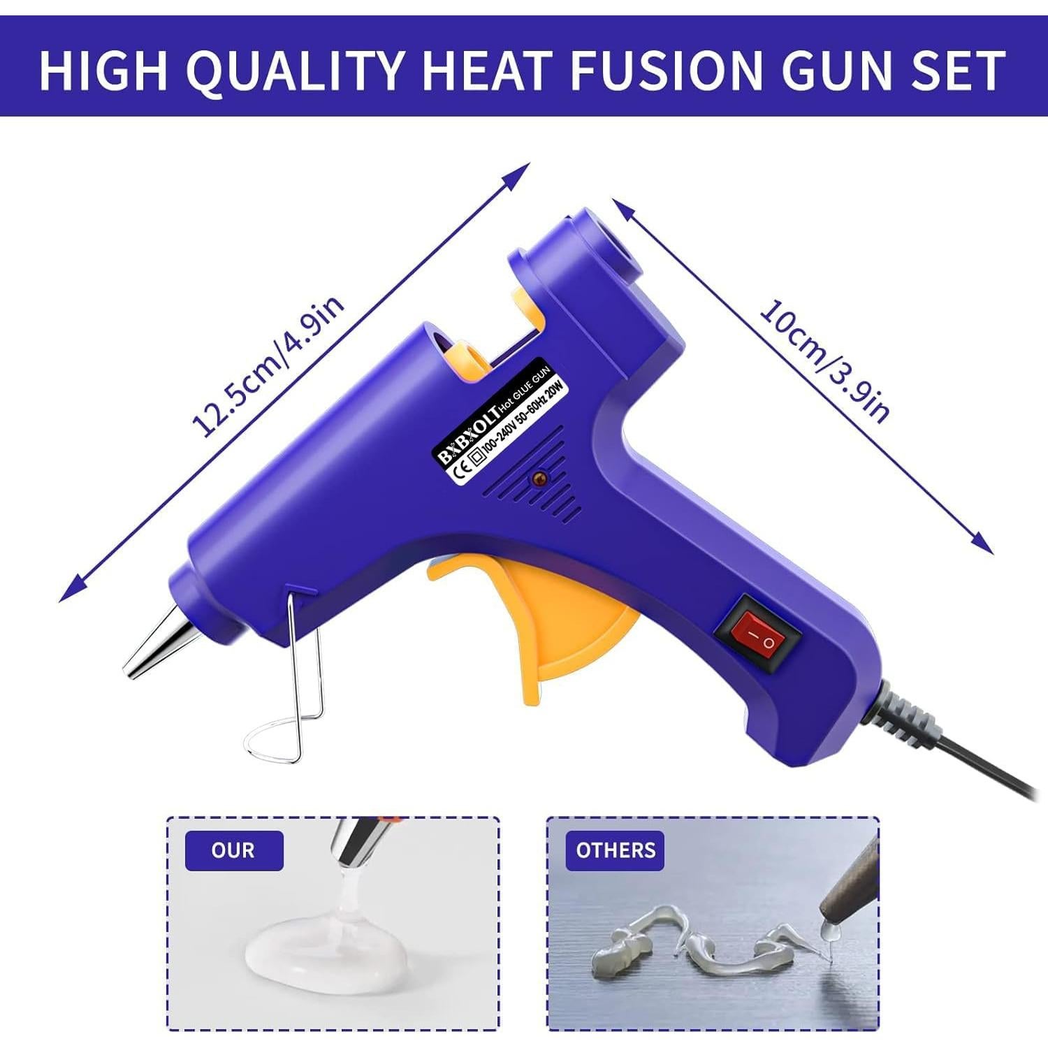 Juego de Mini Pistolas de Pegamento Caliente BXBXOLT 8 Piezas