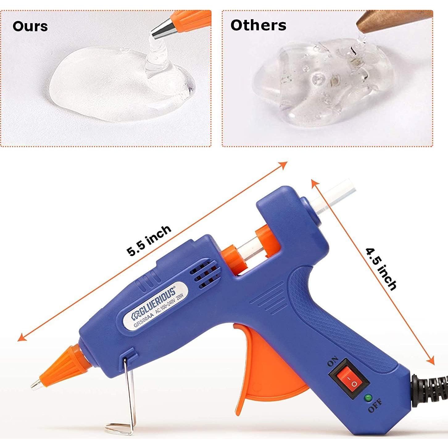 Mini pistola de pegamento caliente Gluerious 20W con 30 barras