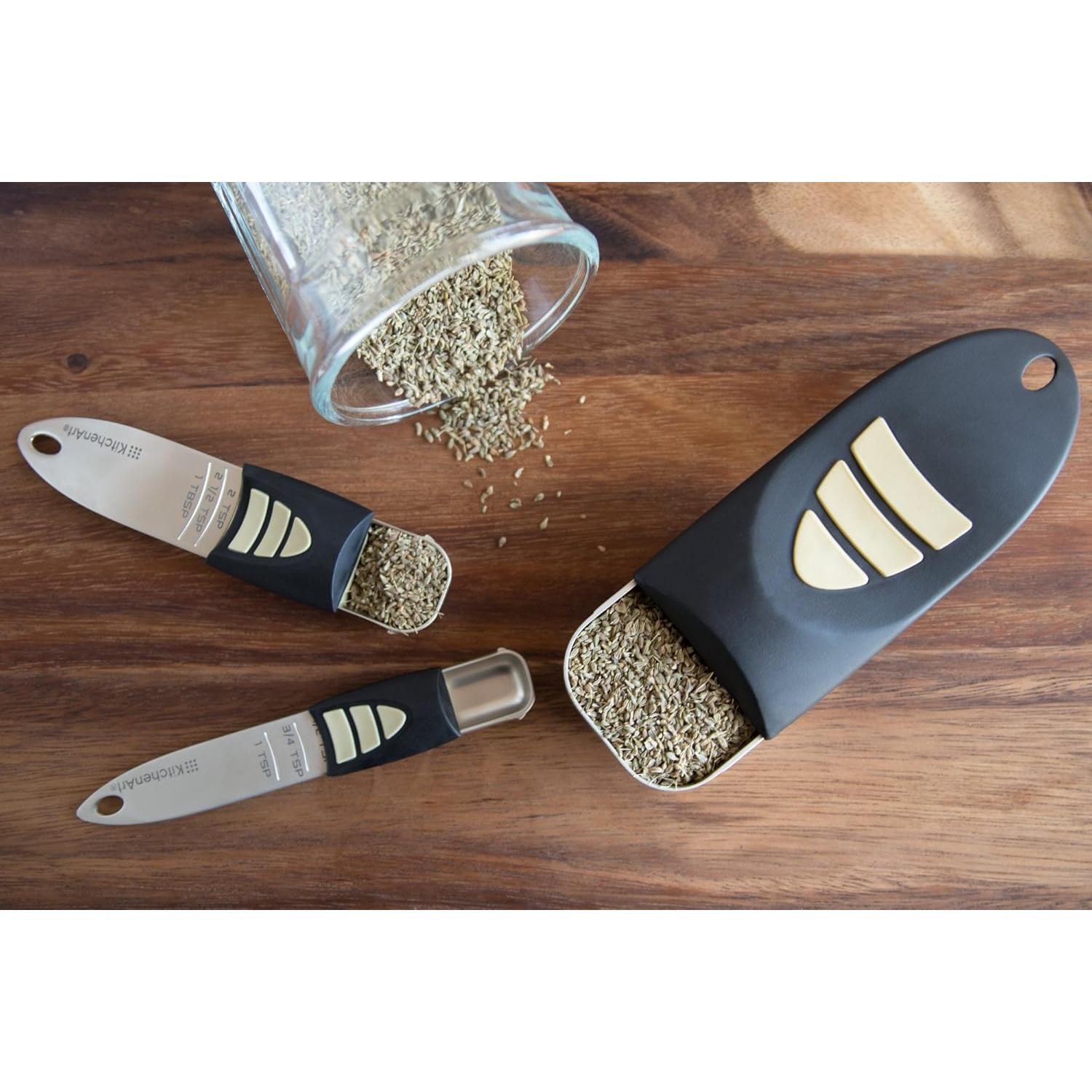 Juego de Medidas Ajustables KitchenArt, 3 Piezas, Satinado