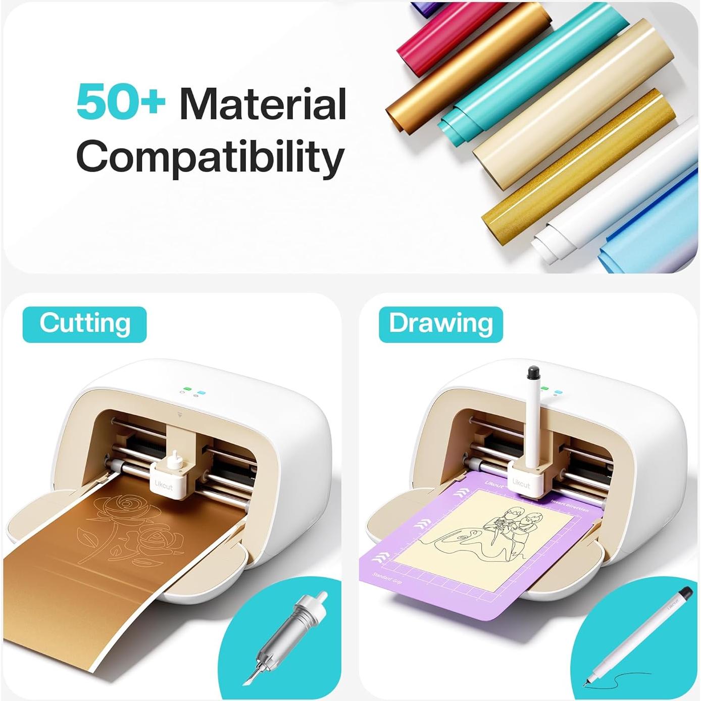 Máquina de Corte de Vinilo Likcut S501 Compacta Beige 8.13 cm/s