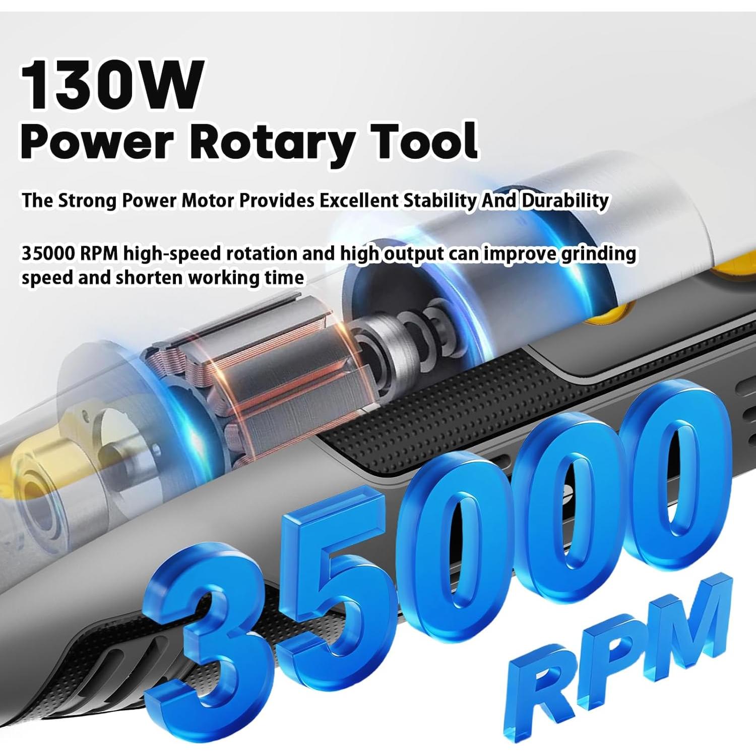 Herramienta Rotativa Eléctrica Enventor 130W con 204 Accesorios