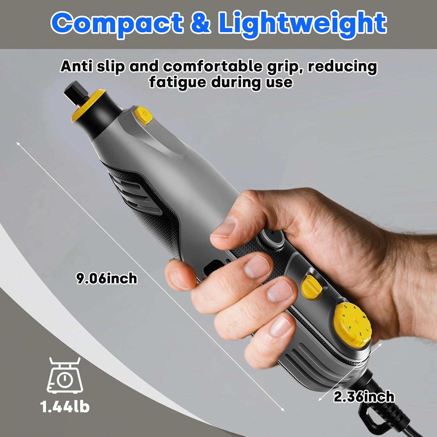 Herramienta Rotativa Eléctrica Enventor 130W con 204 Accesorios